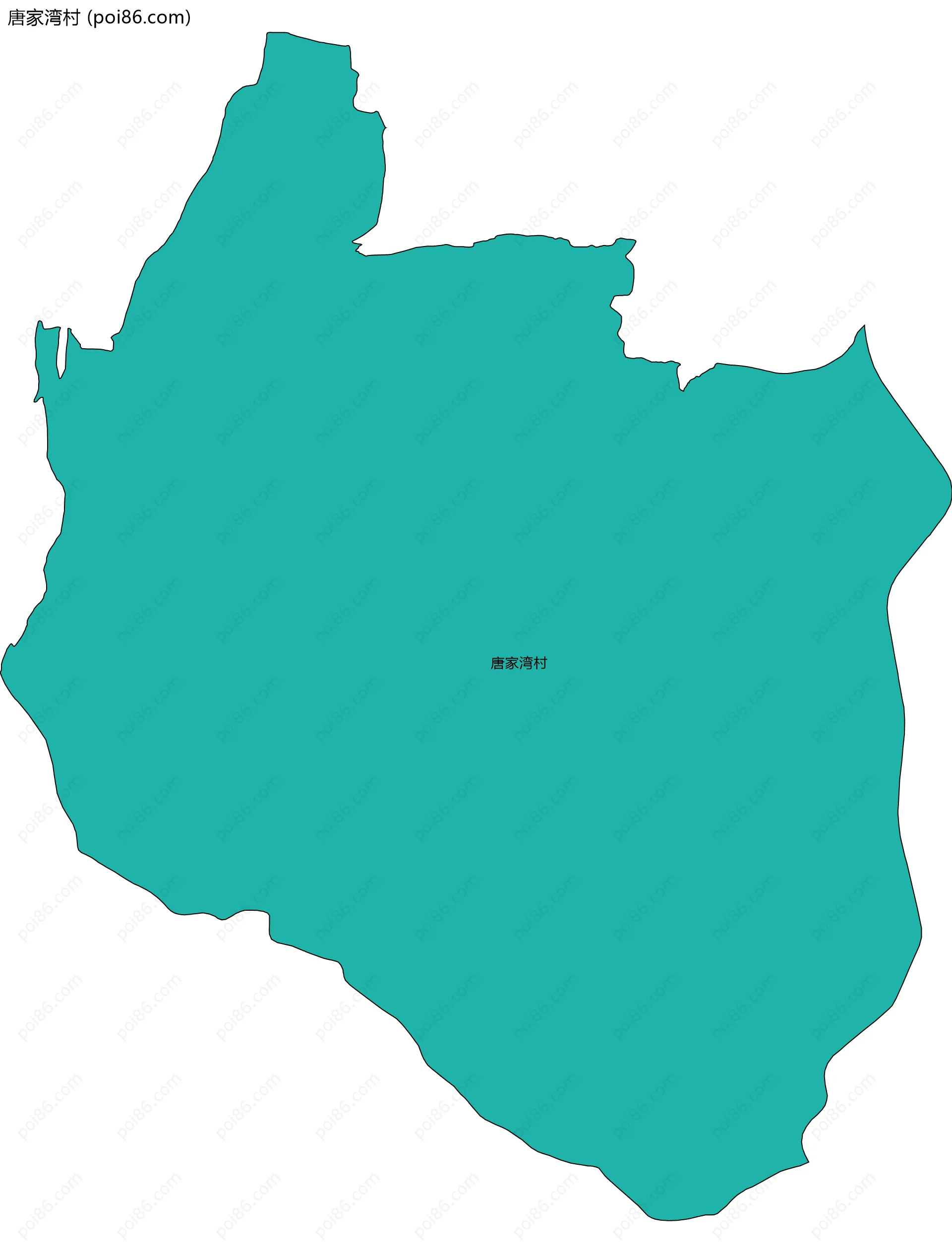 唐家湾村边界地图