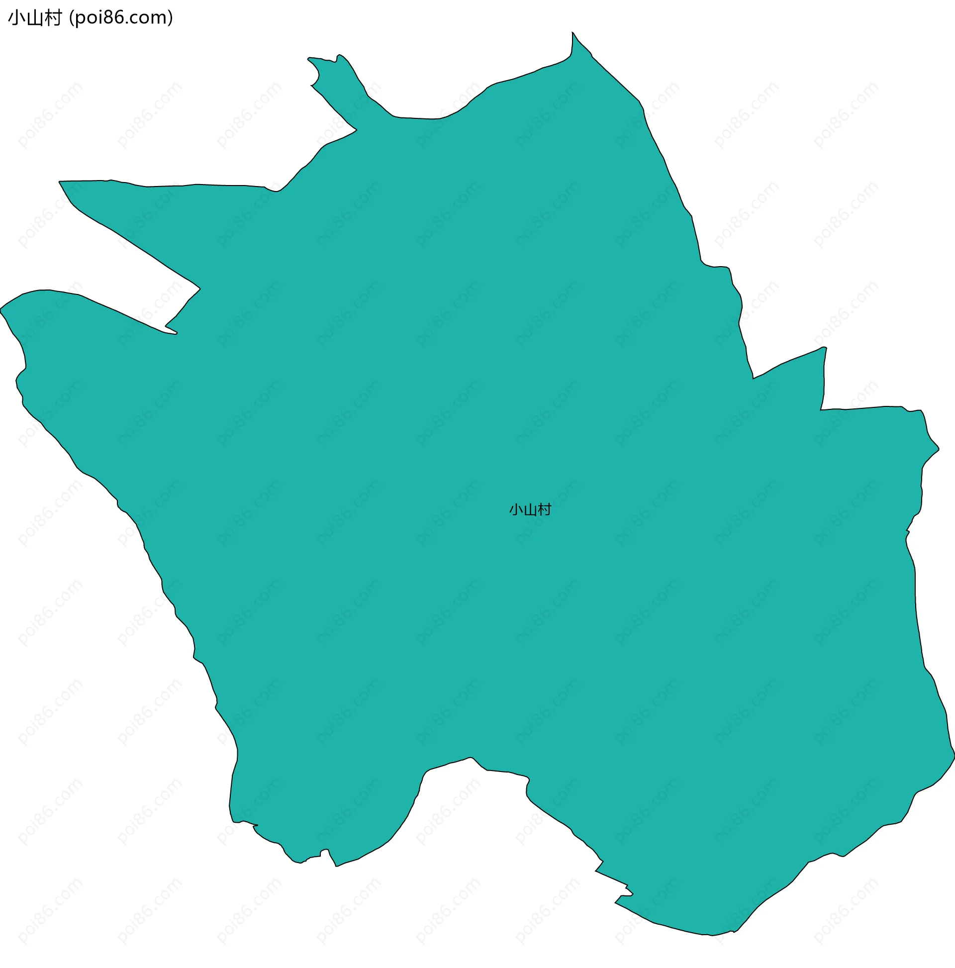 小山村边界地图