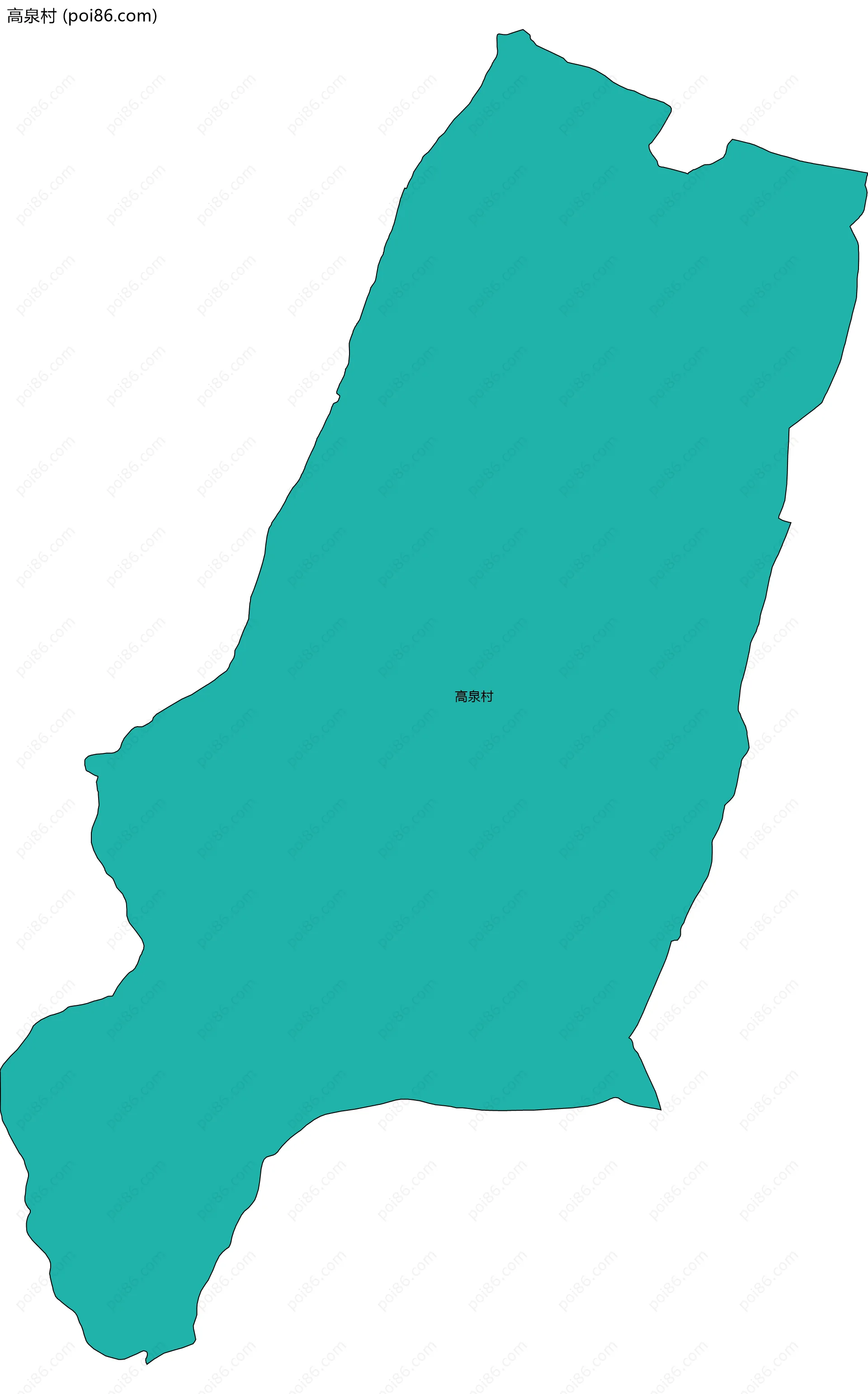 高泉村边界地图