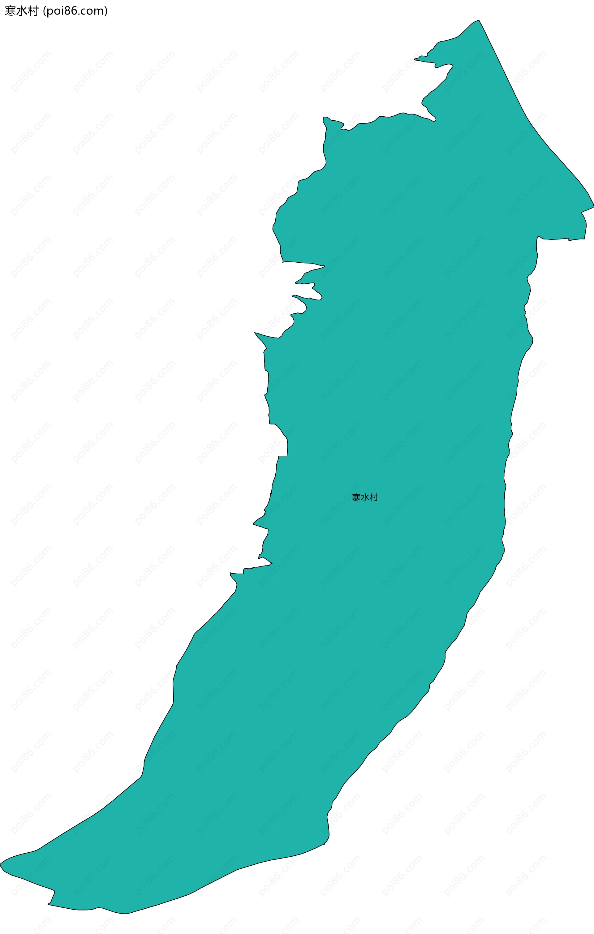 寒水村边界地图