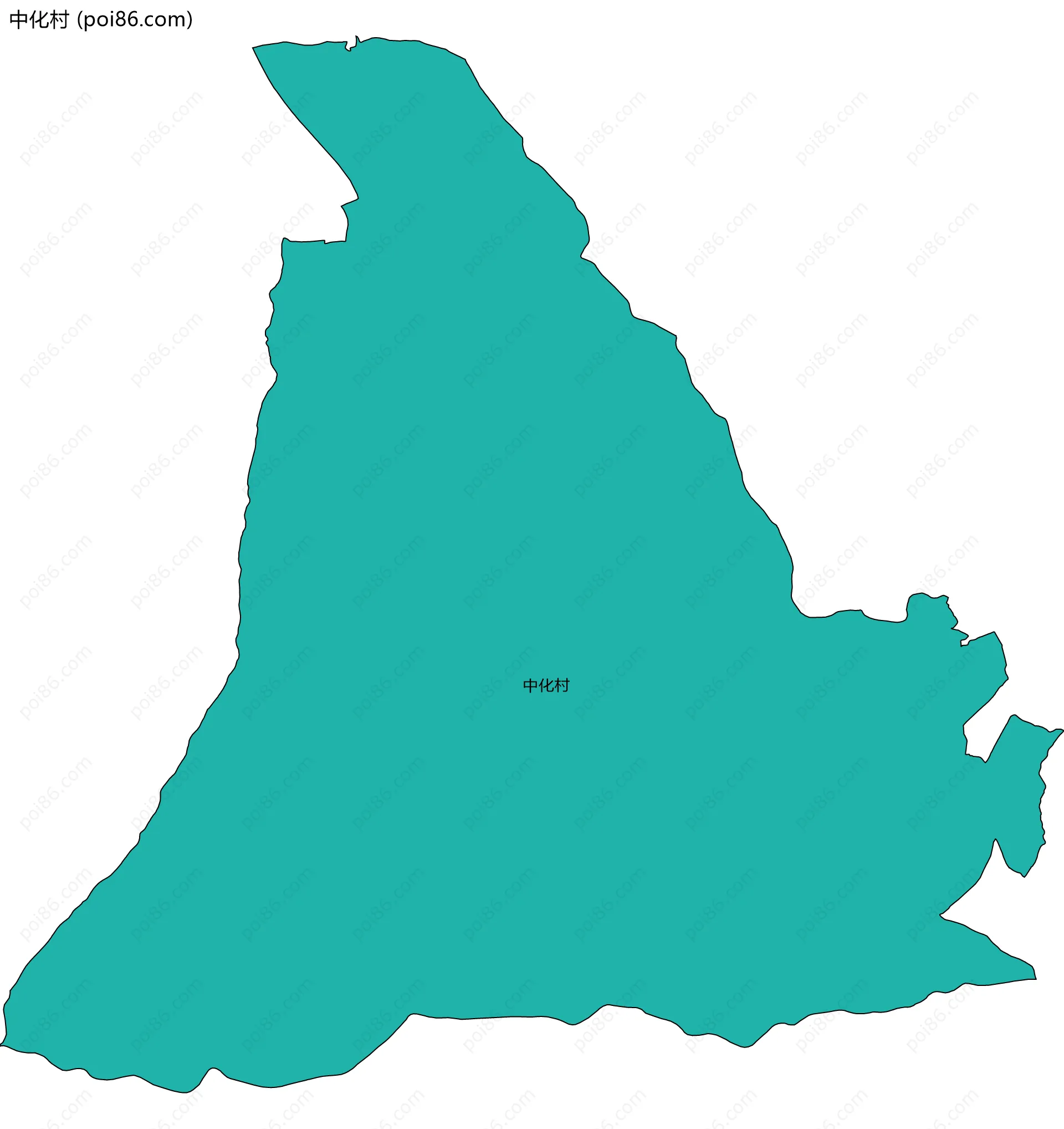 中化村边界地图