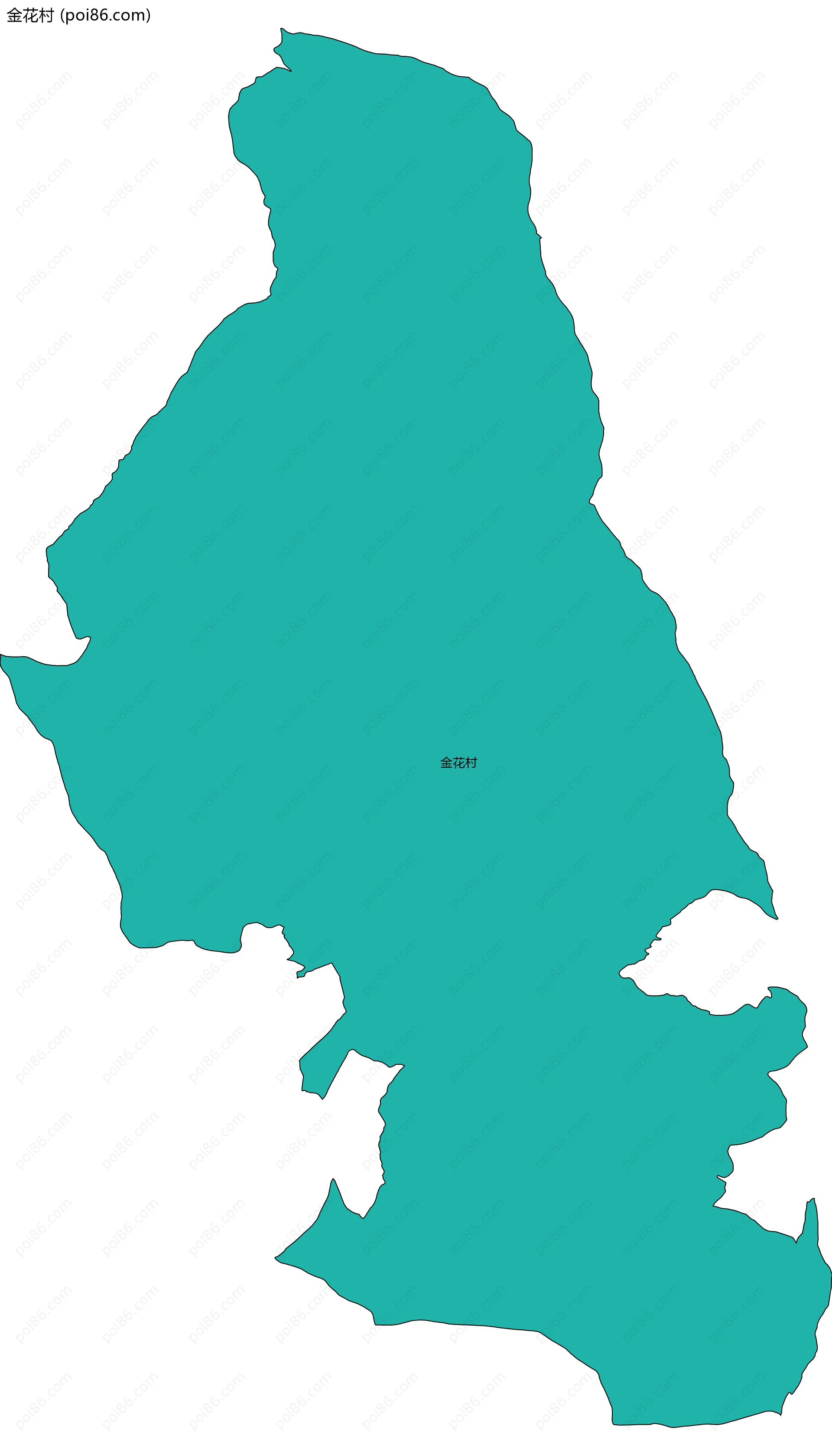 金花村边界地图