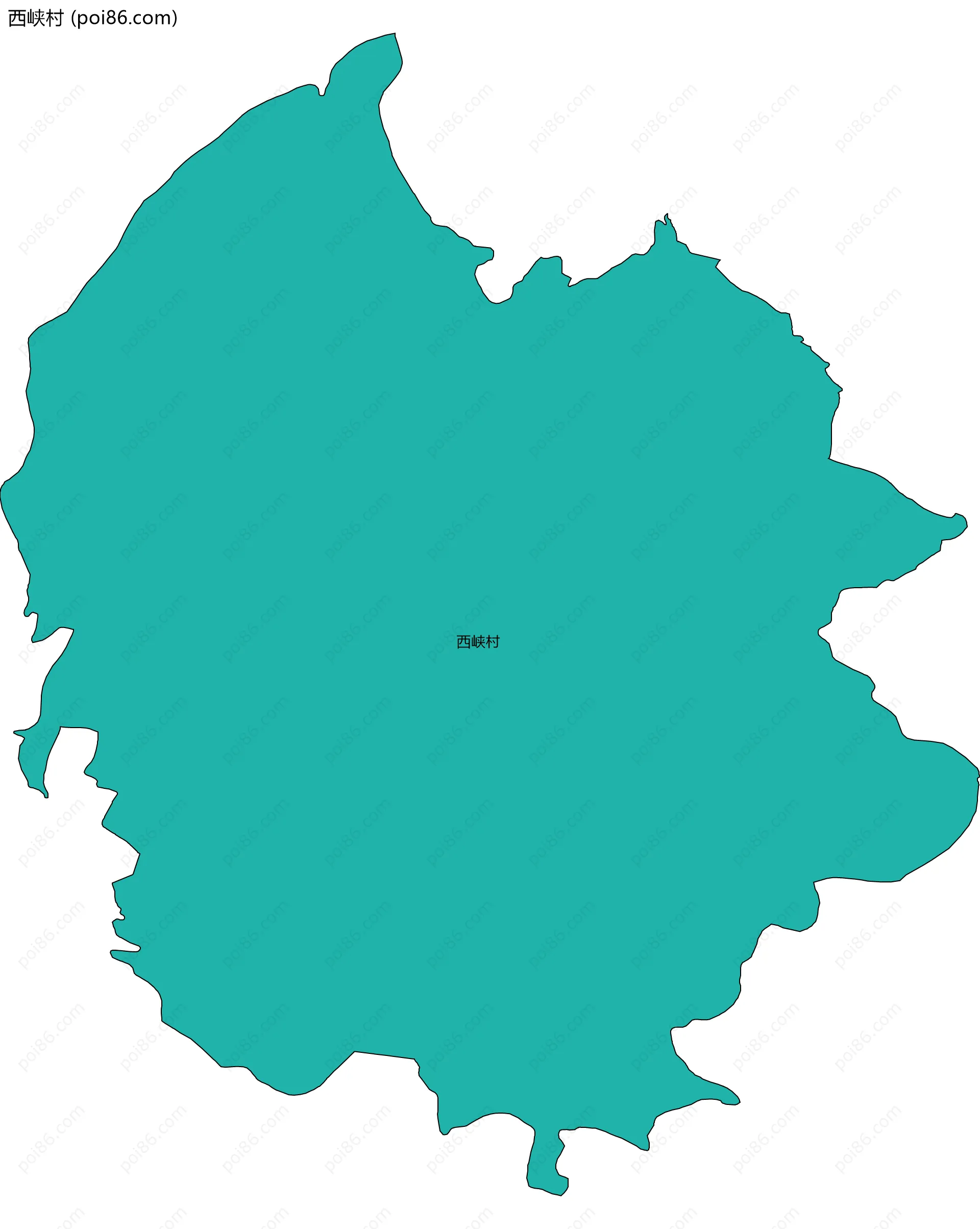 西峡村边界地图