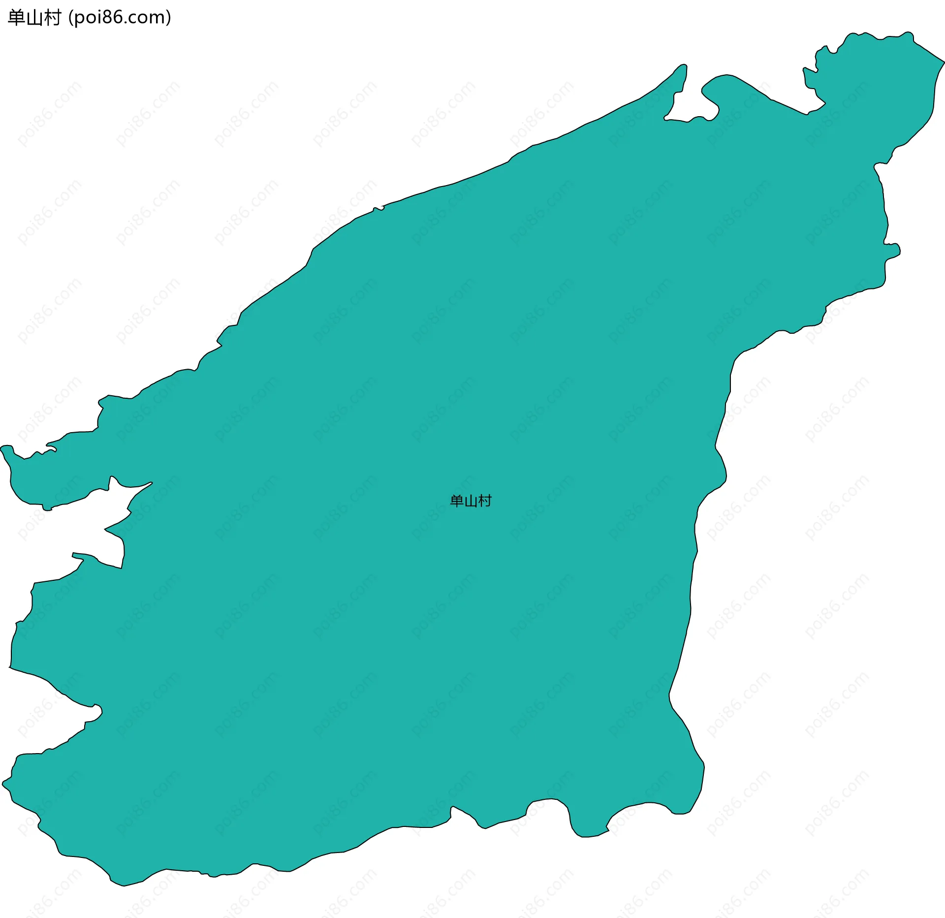 单山村边界地图