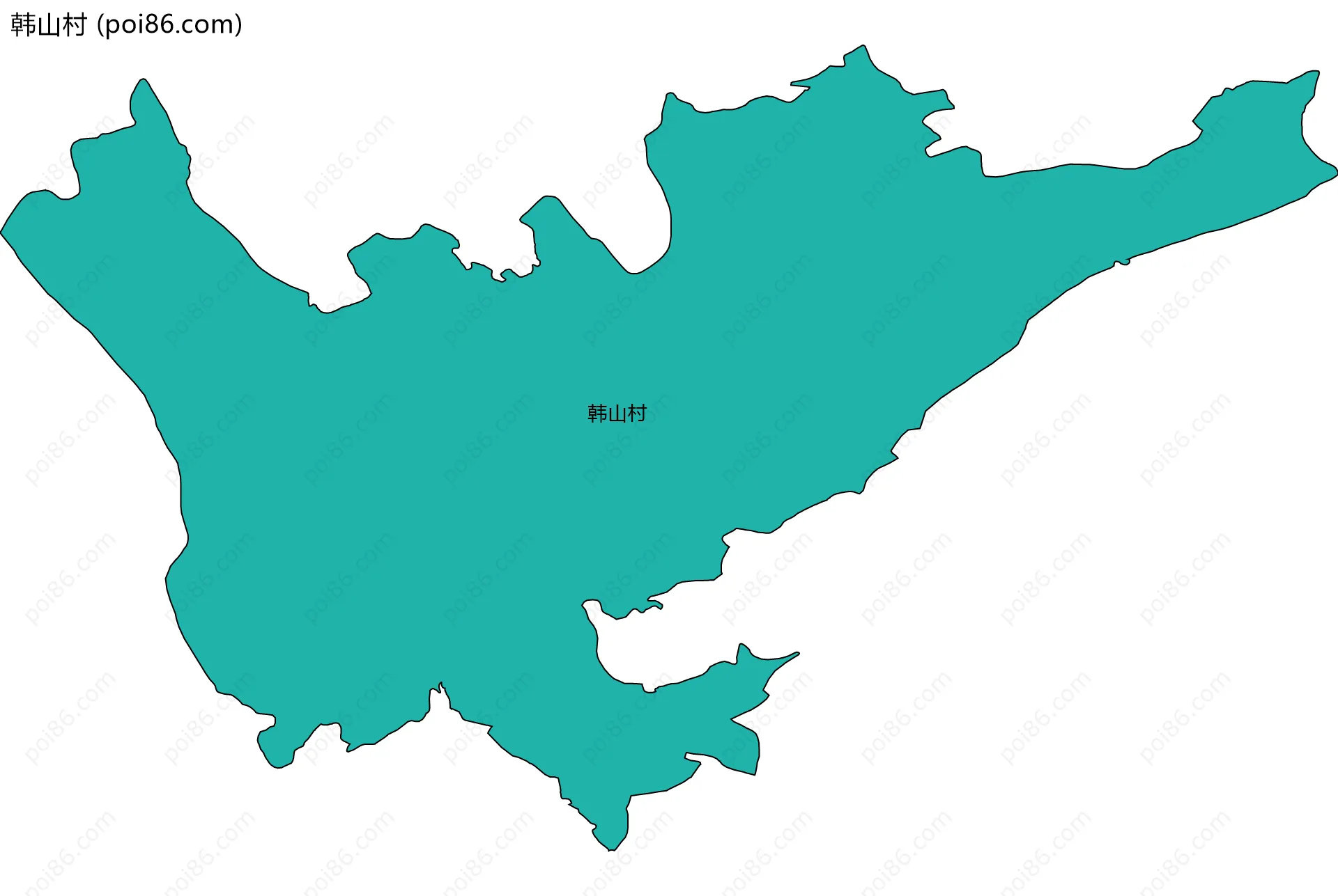 韩山村边界地图