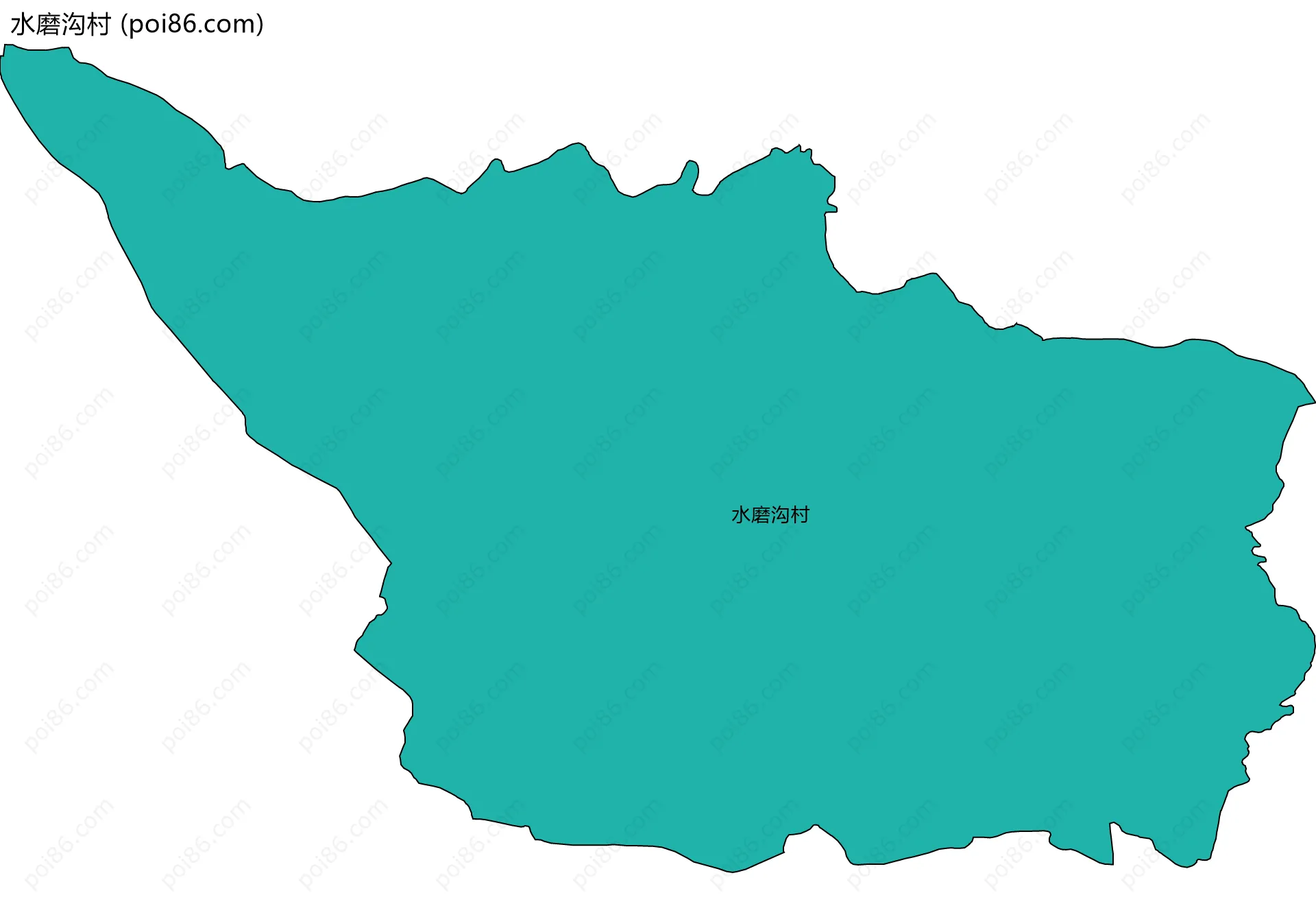 水磨沟村边界地图