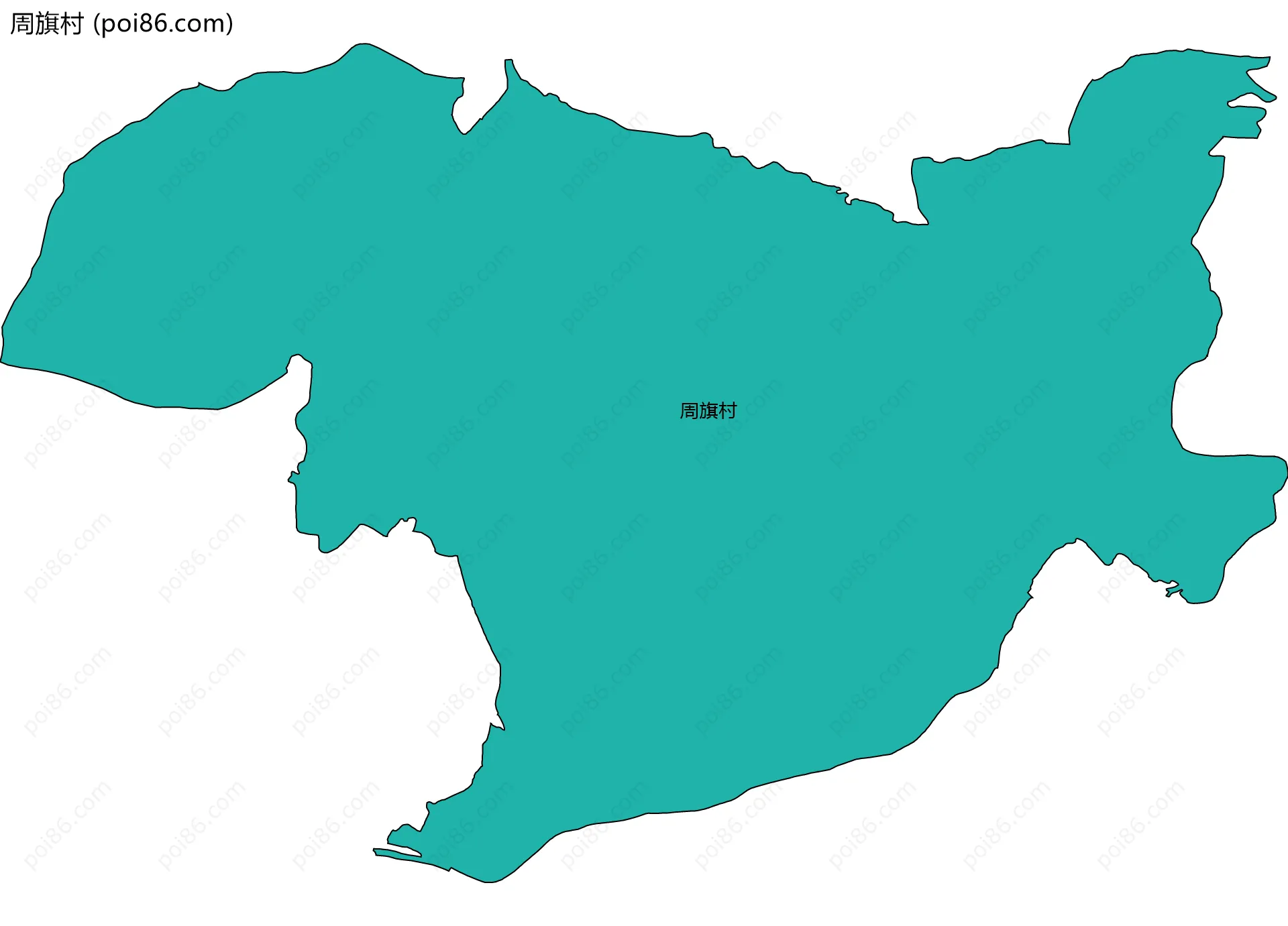 周旗村边界地图