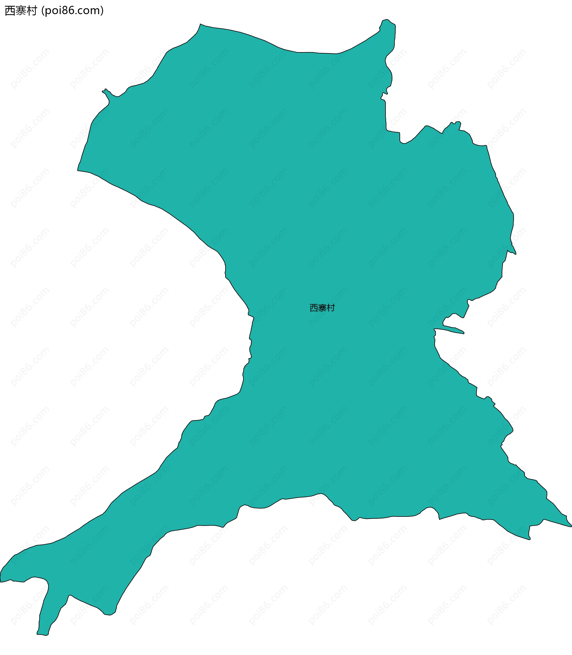 西寨村边界地图