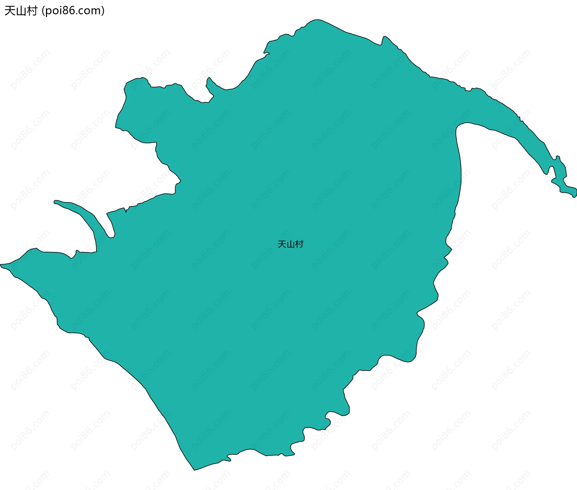 天山村边界地图