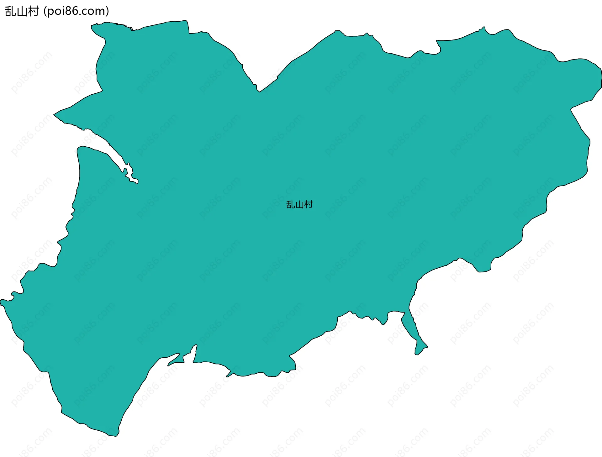 乱山村边界地图