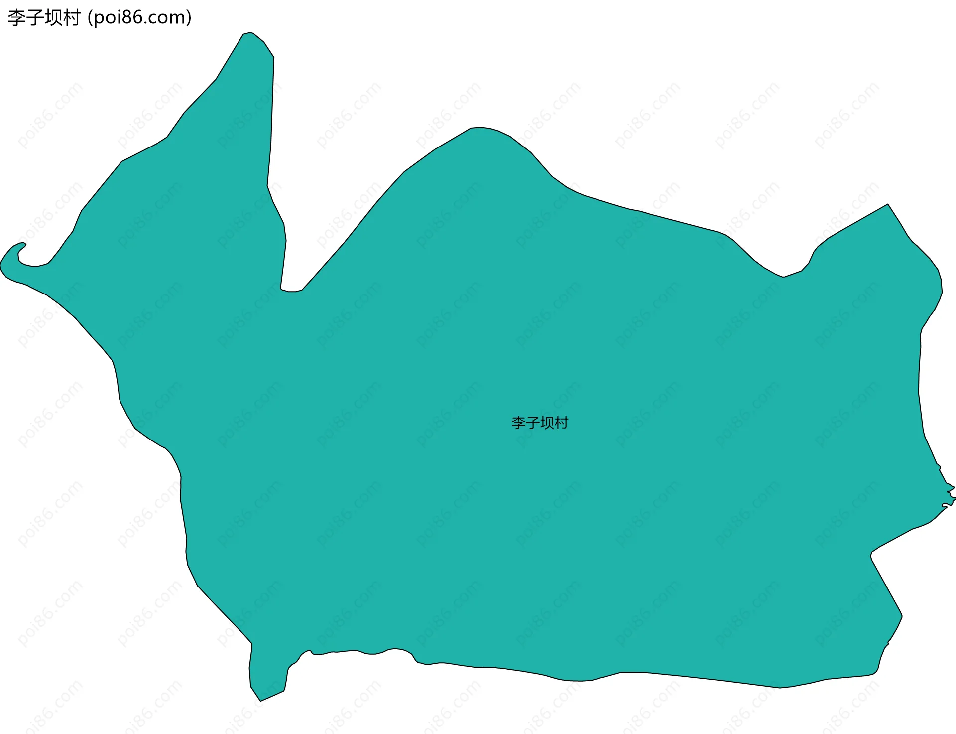 李子坝村边界地图