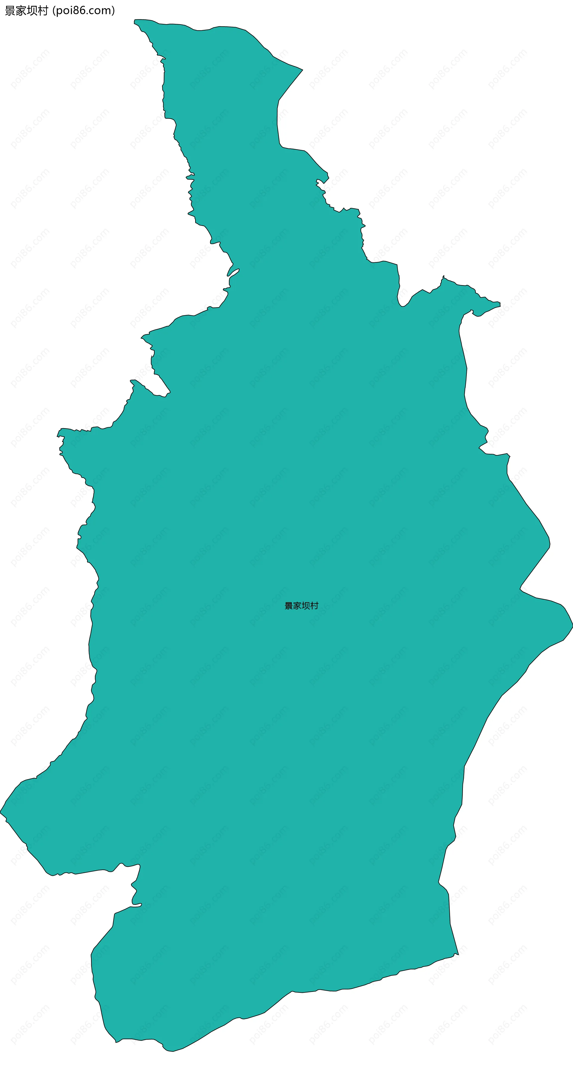 景家坝村边界地图