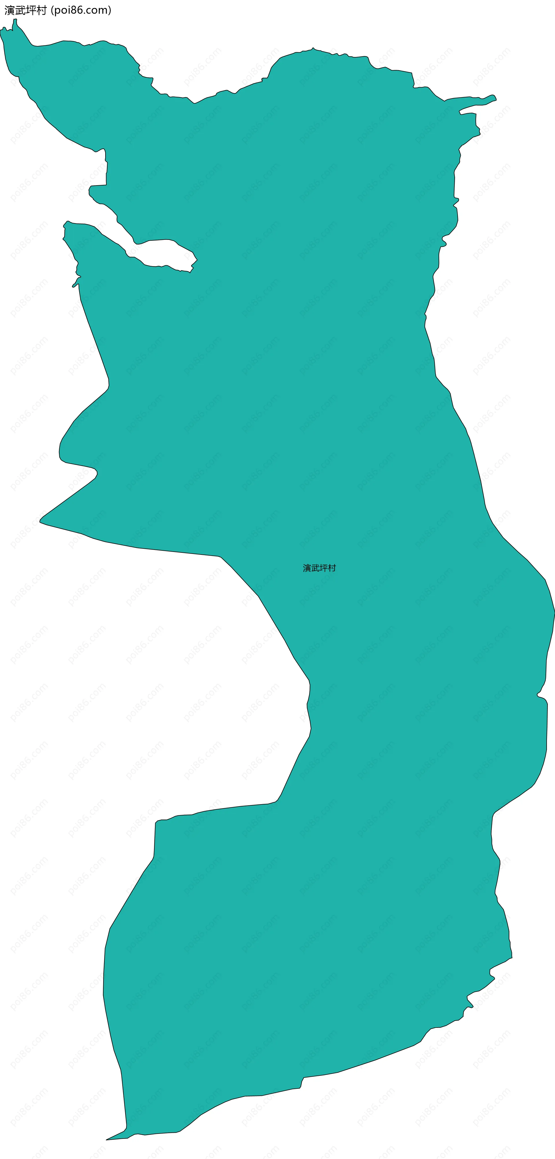 演武坪村边界地图