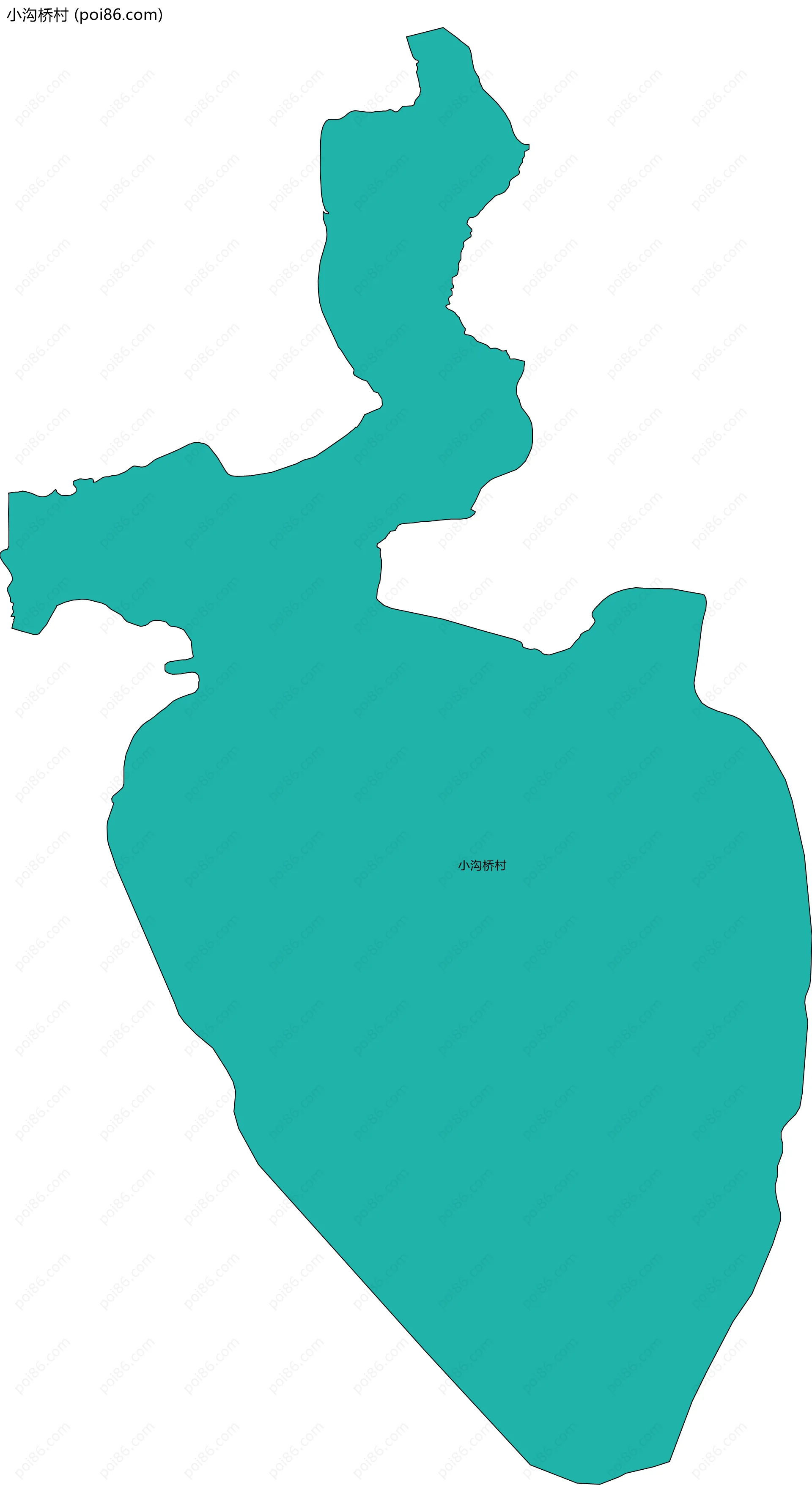 小沟桥村边界地图