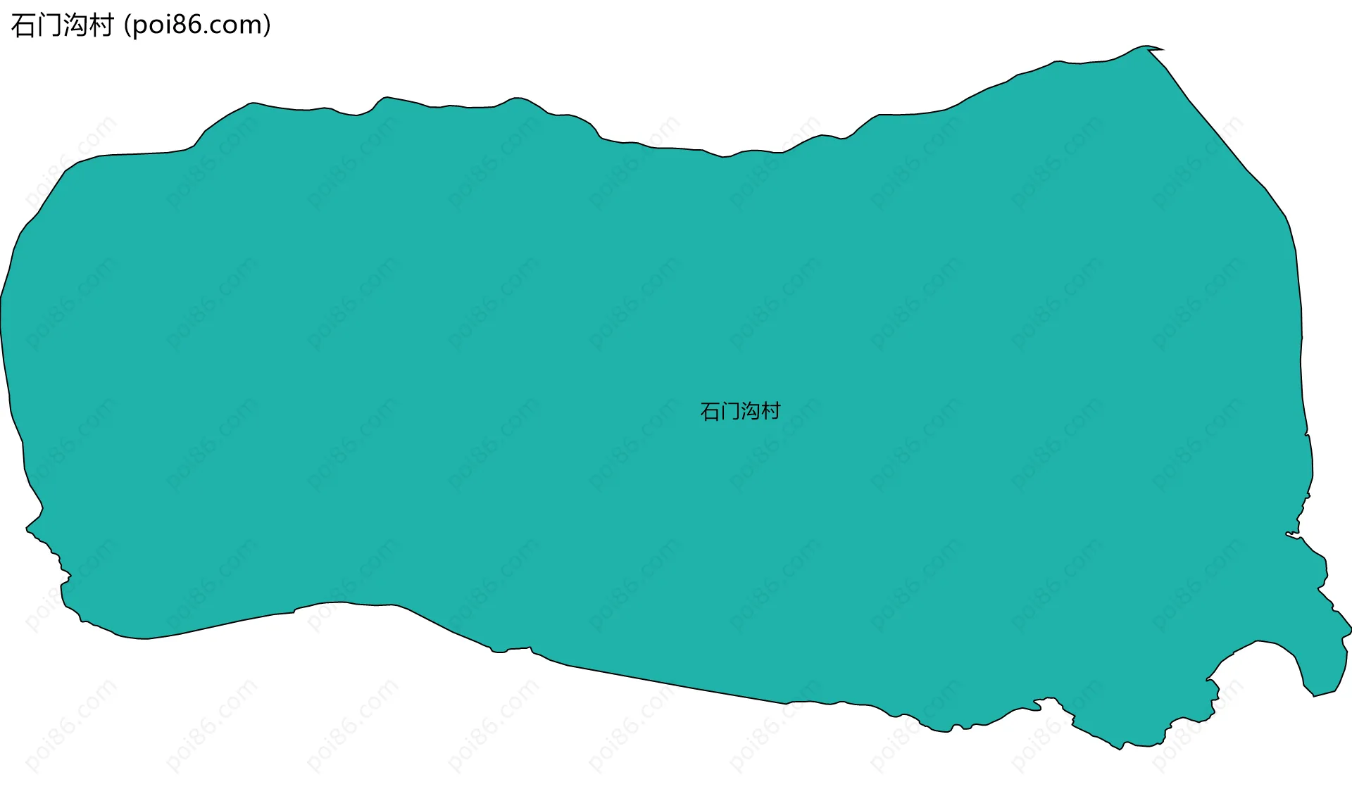 石门沟村边界地图
