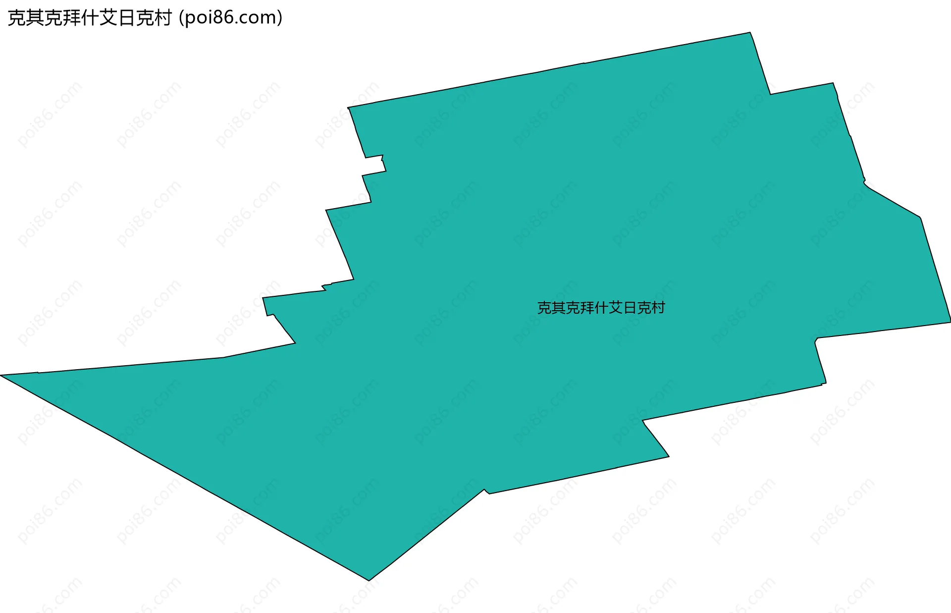 克其克拜什艾日克村边界地图