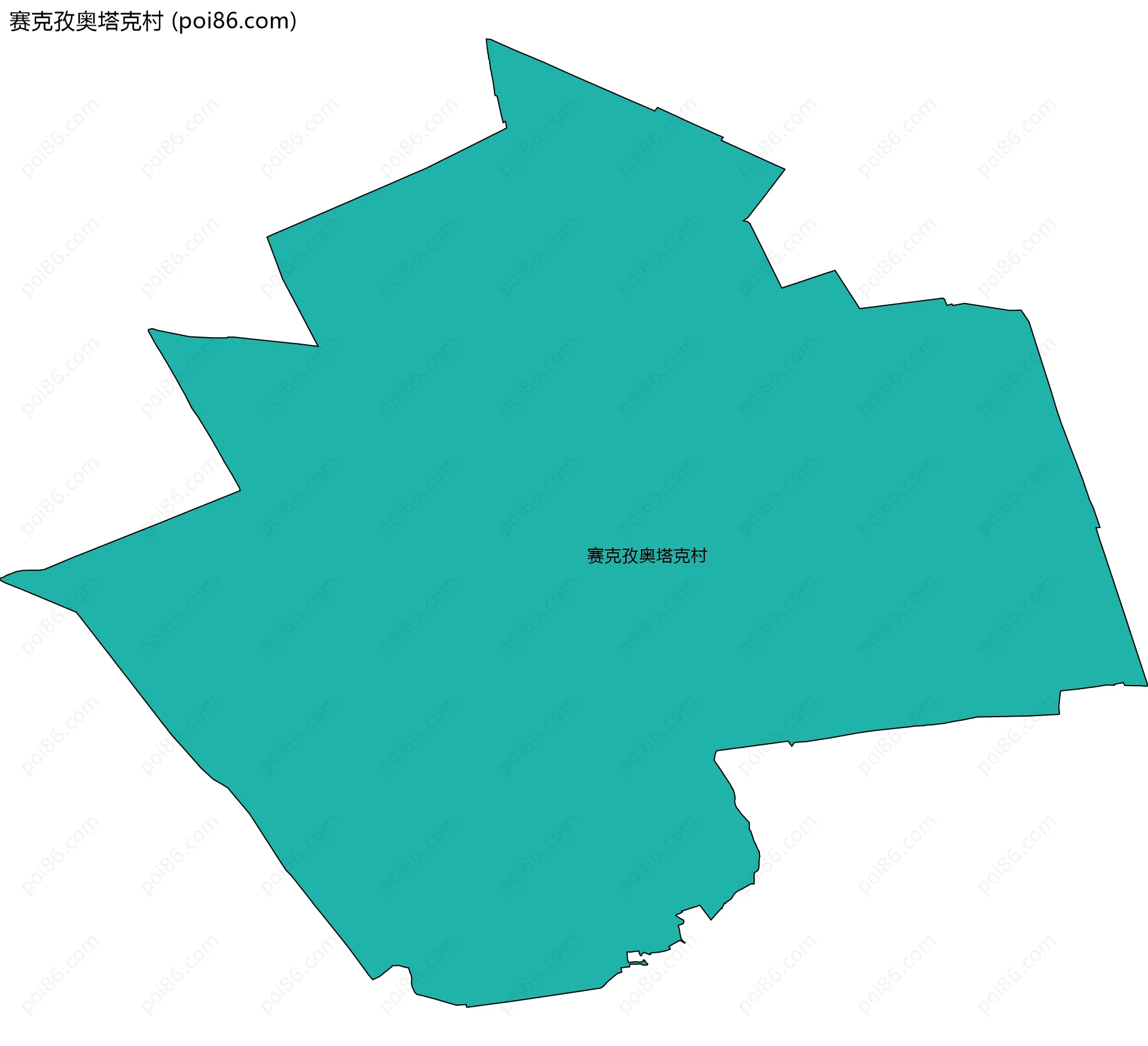 赛克孜奥塔克村边界地图