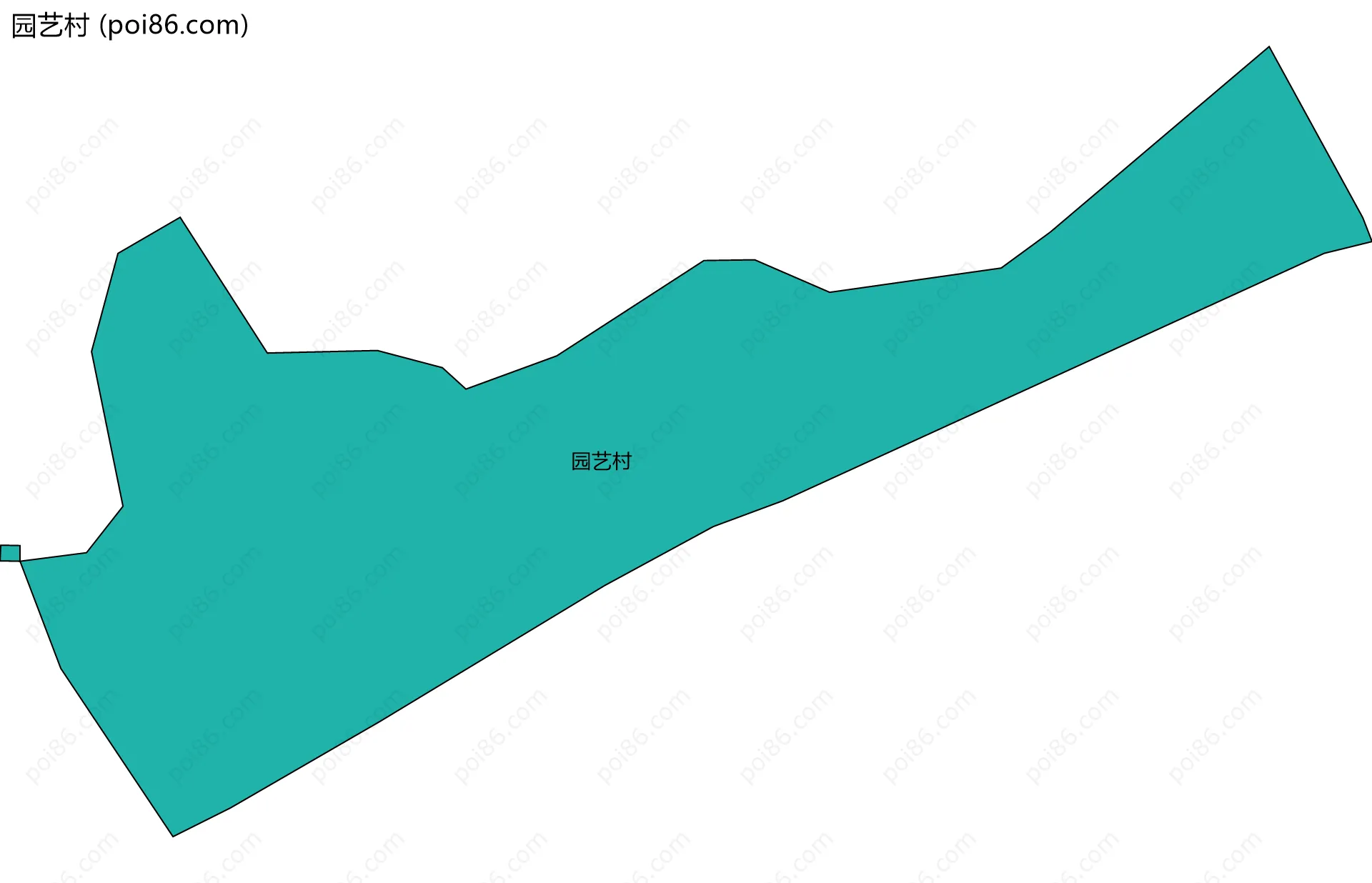 园艺村边界地图