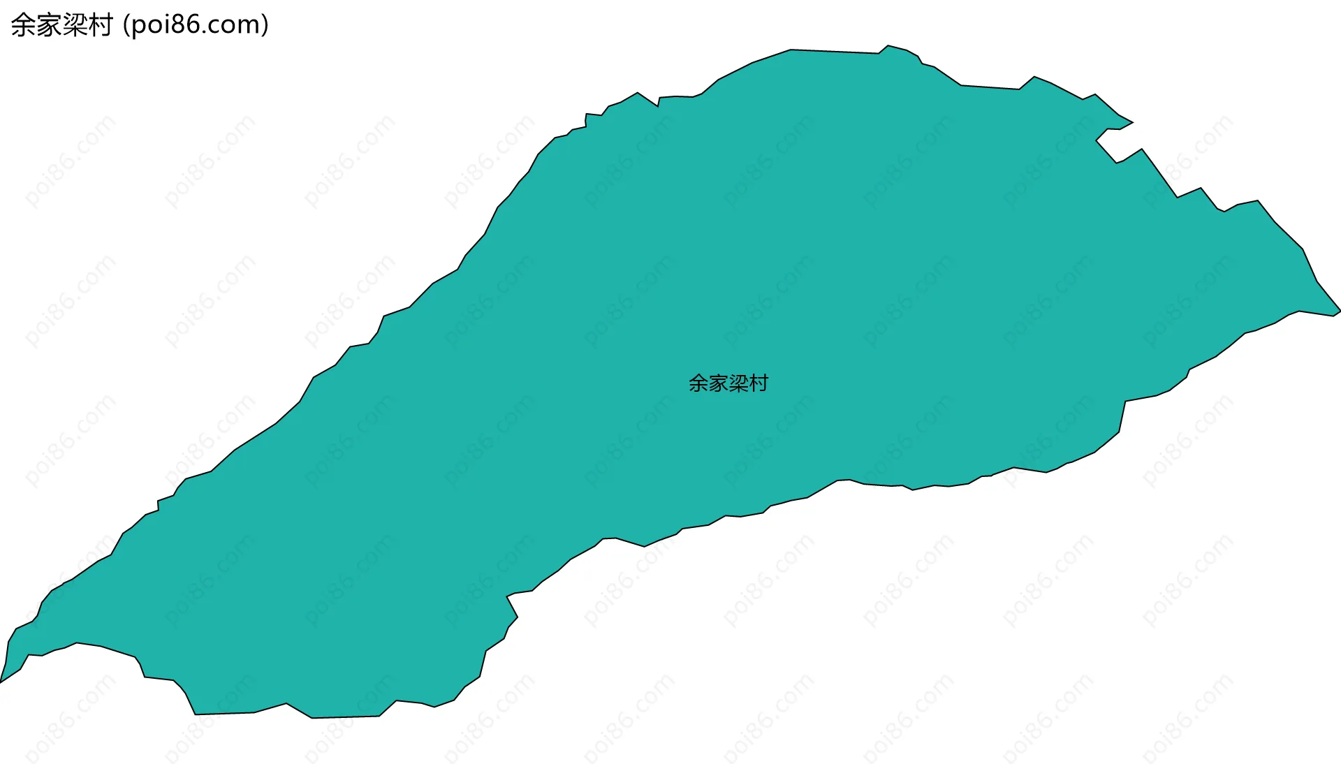 余家梁村边界地图