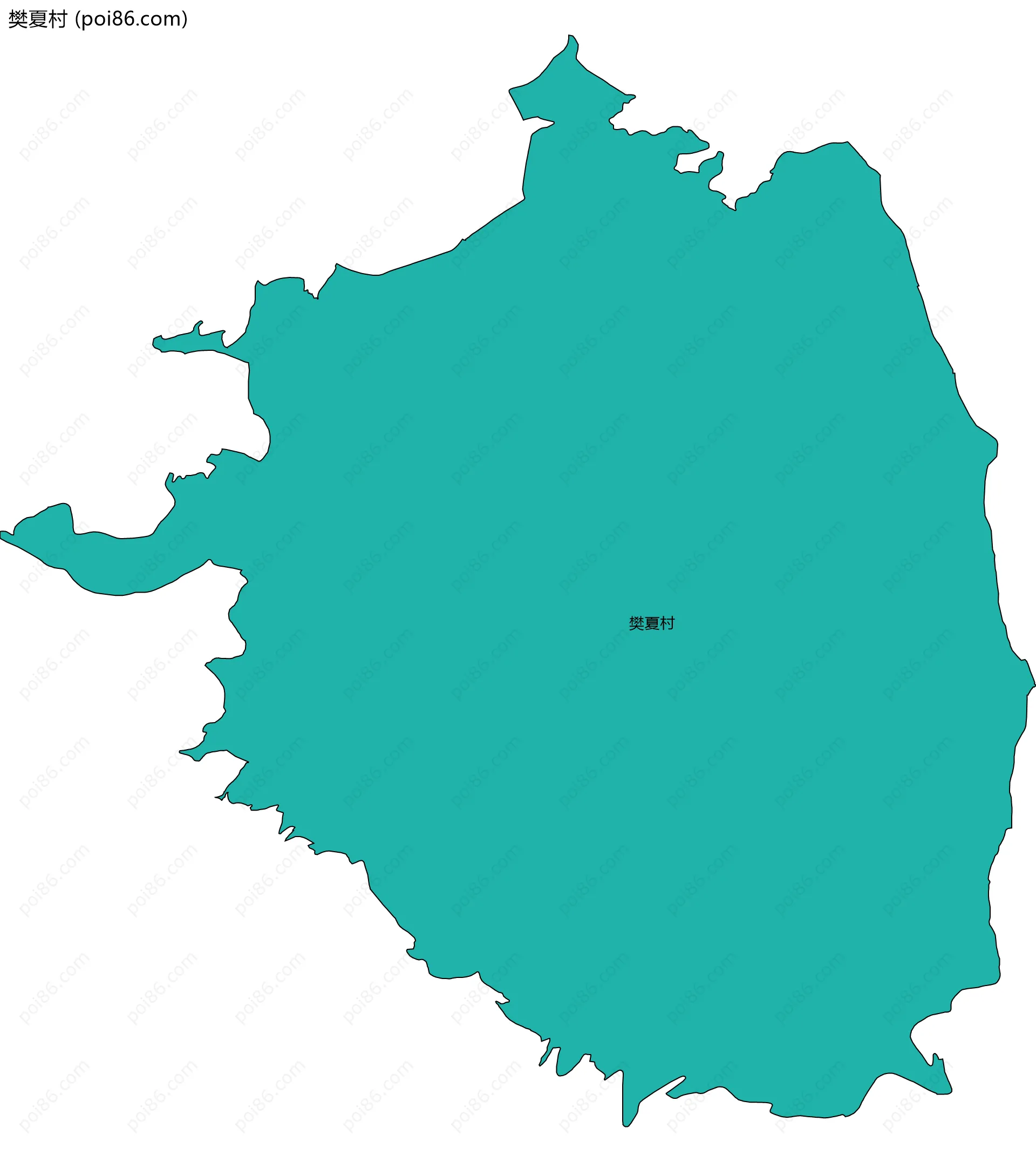 樊夏村边界地图