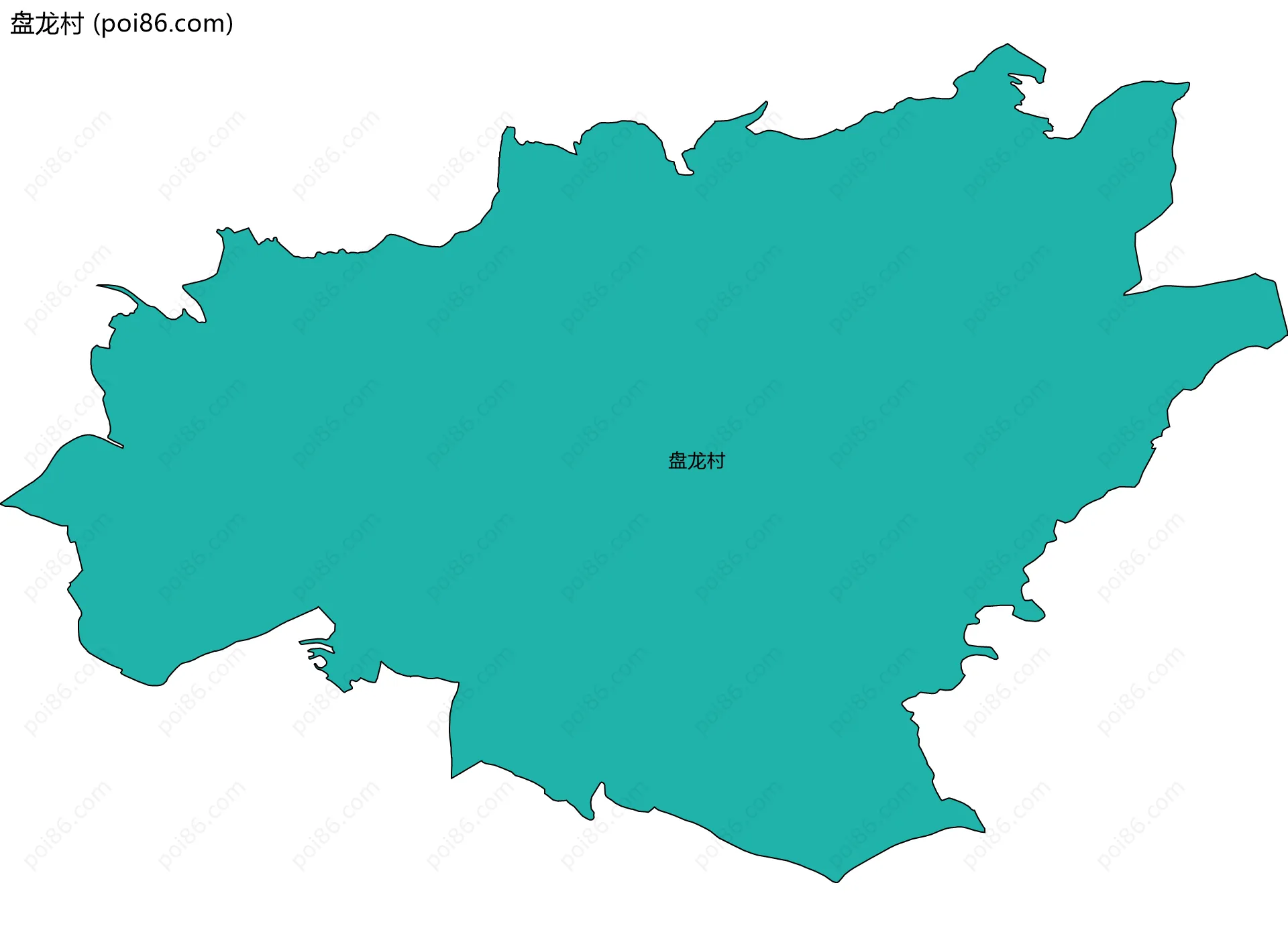 盘龙村边界地图