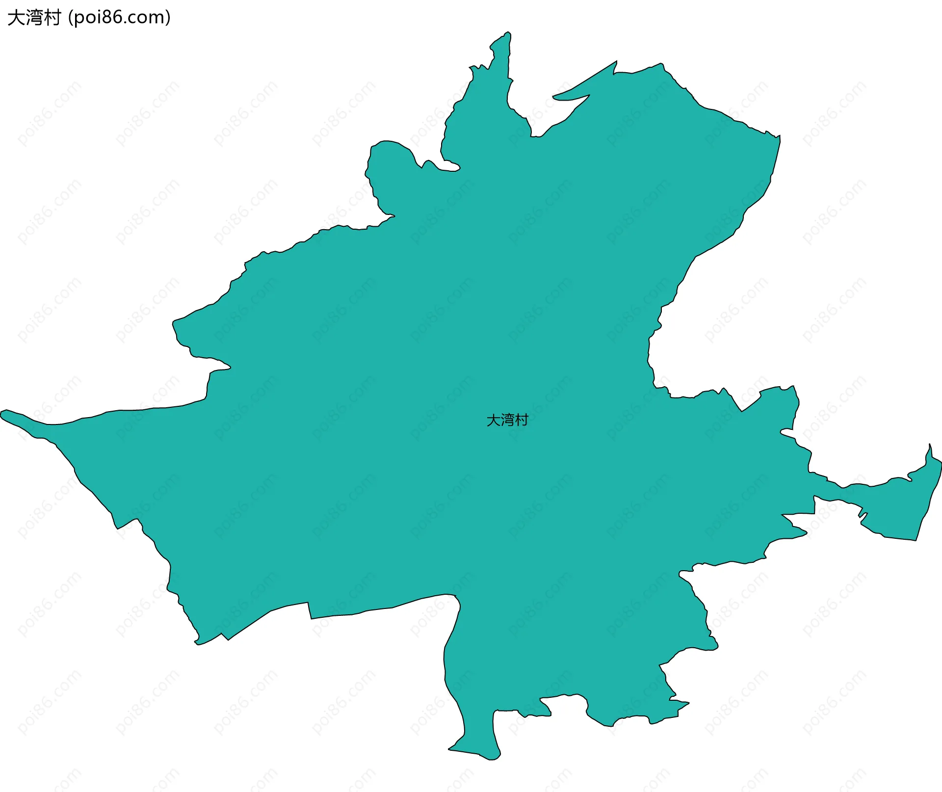 大湾村边界地图