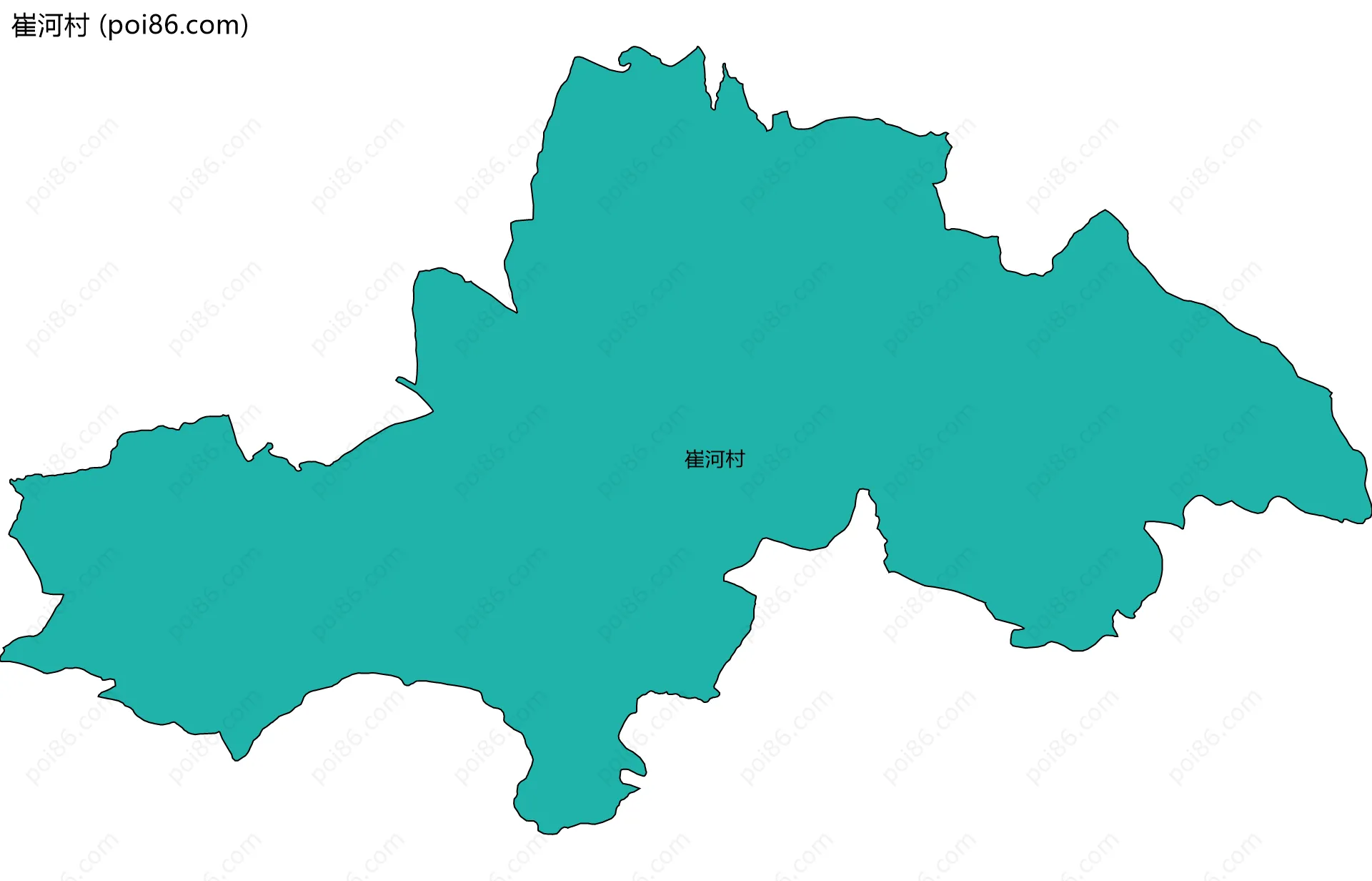 崔河村边界地图