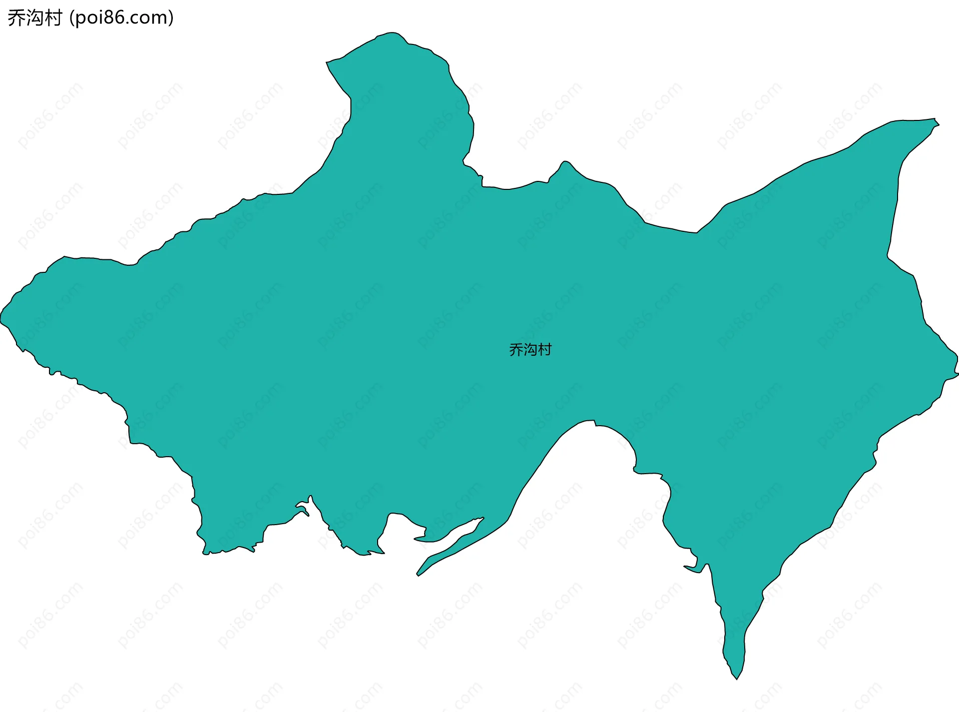 乔沟村边界地图