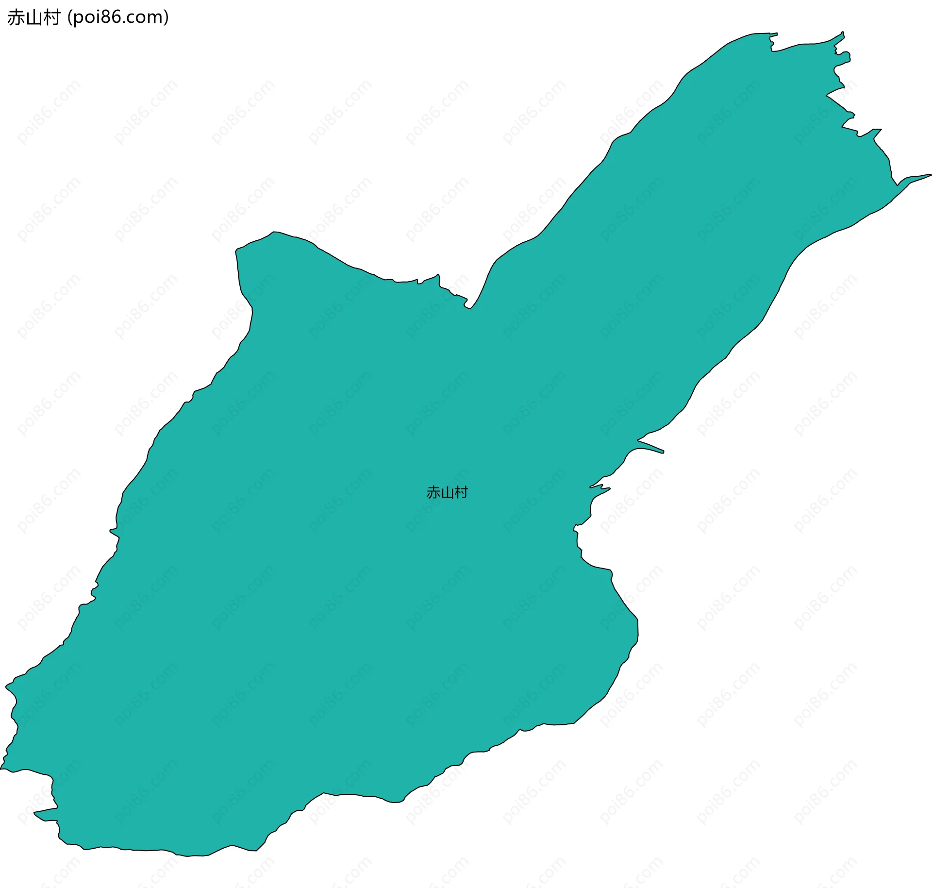 赤山村边界地图