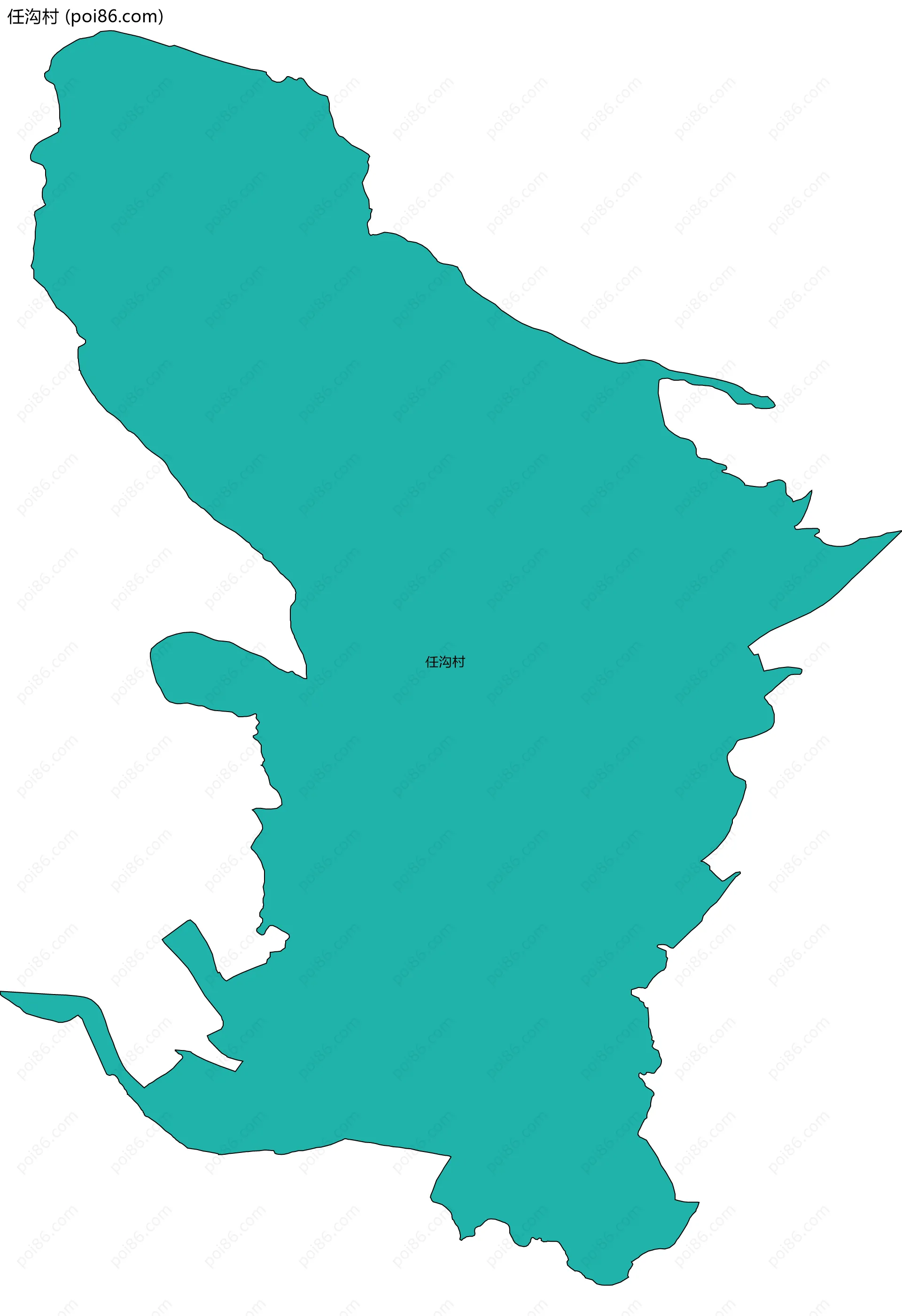 任沟村边界地图