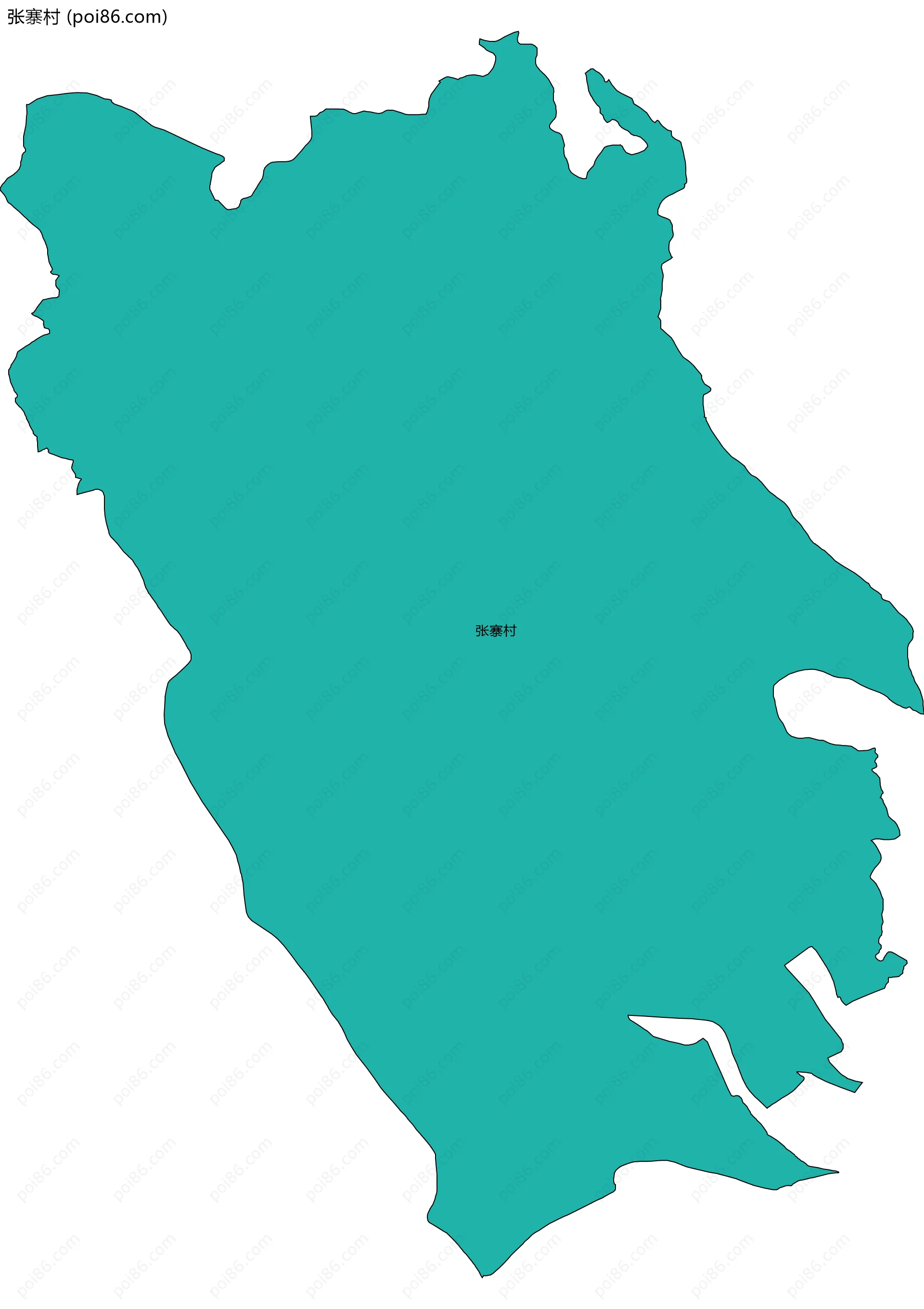 张寨村边界地图