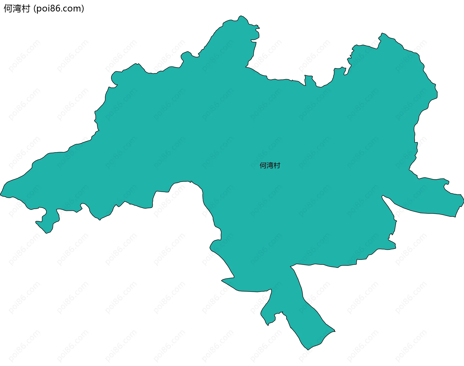 何湾村边界地图