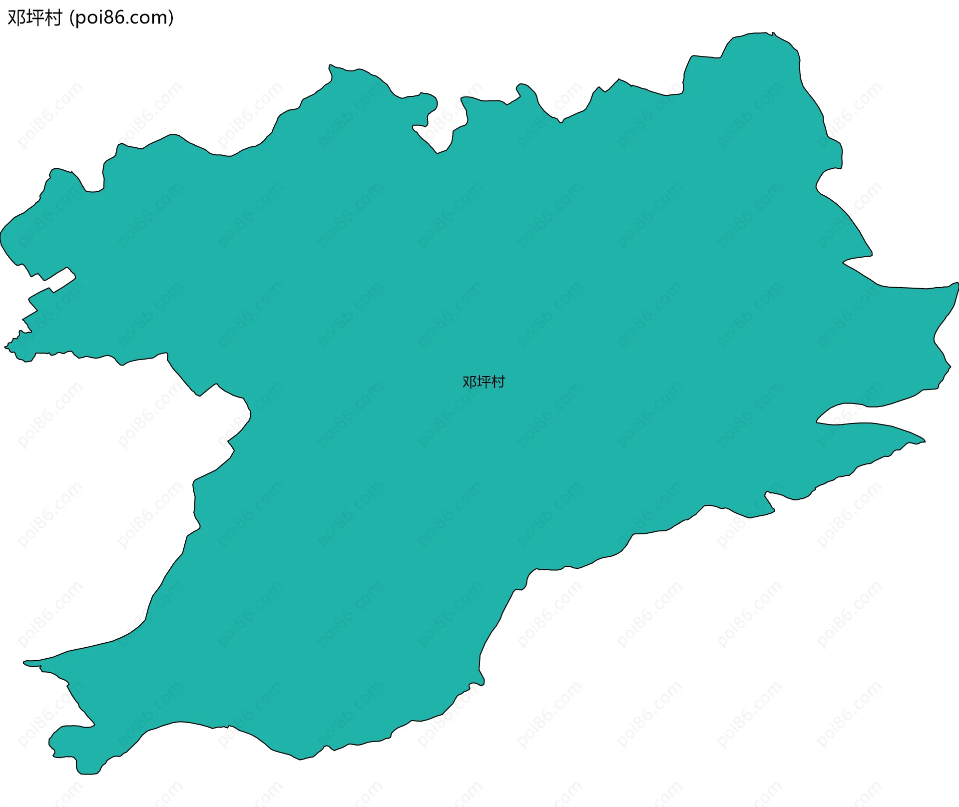 邓坪村边界地图