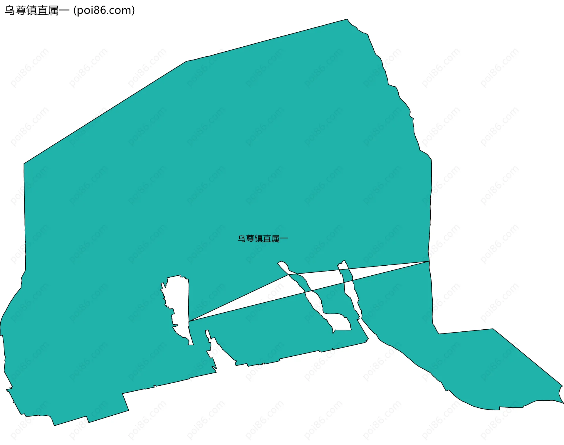 乌尊镇直属一边界地图