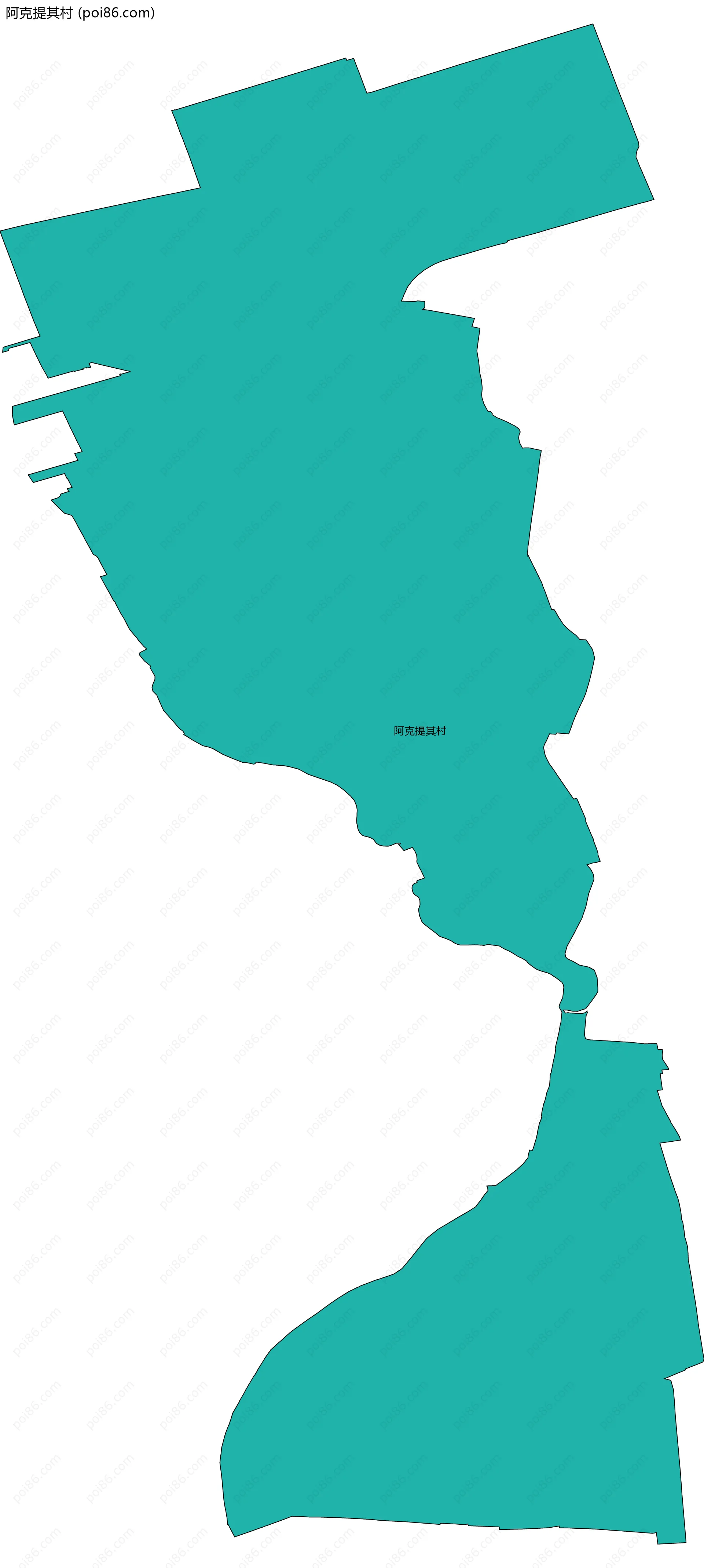 阿克提其村边界地图