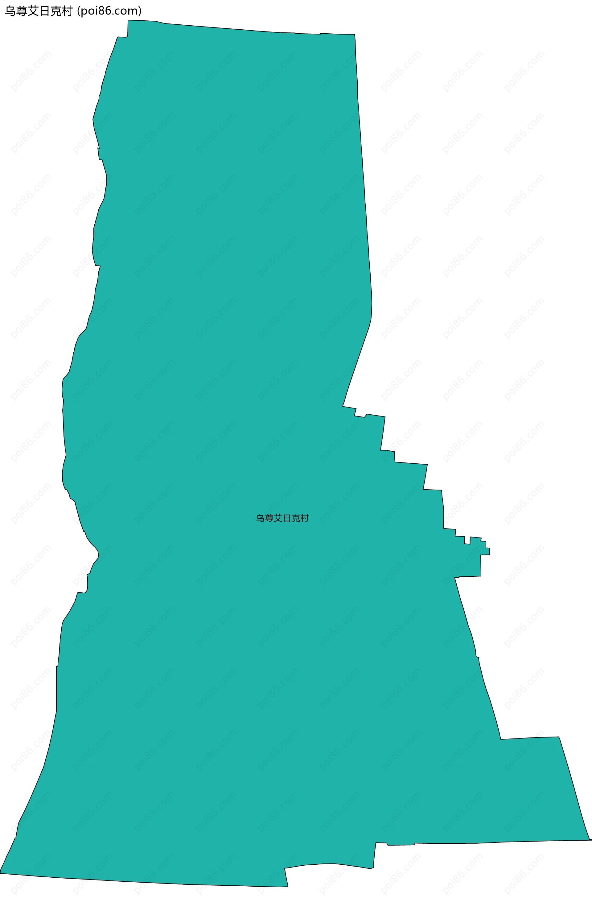 乌尊艾日克村边界地图