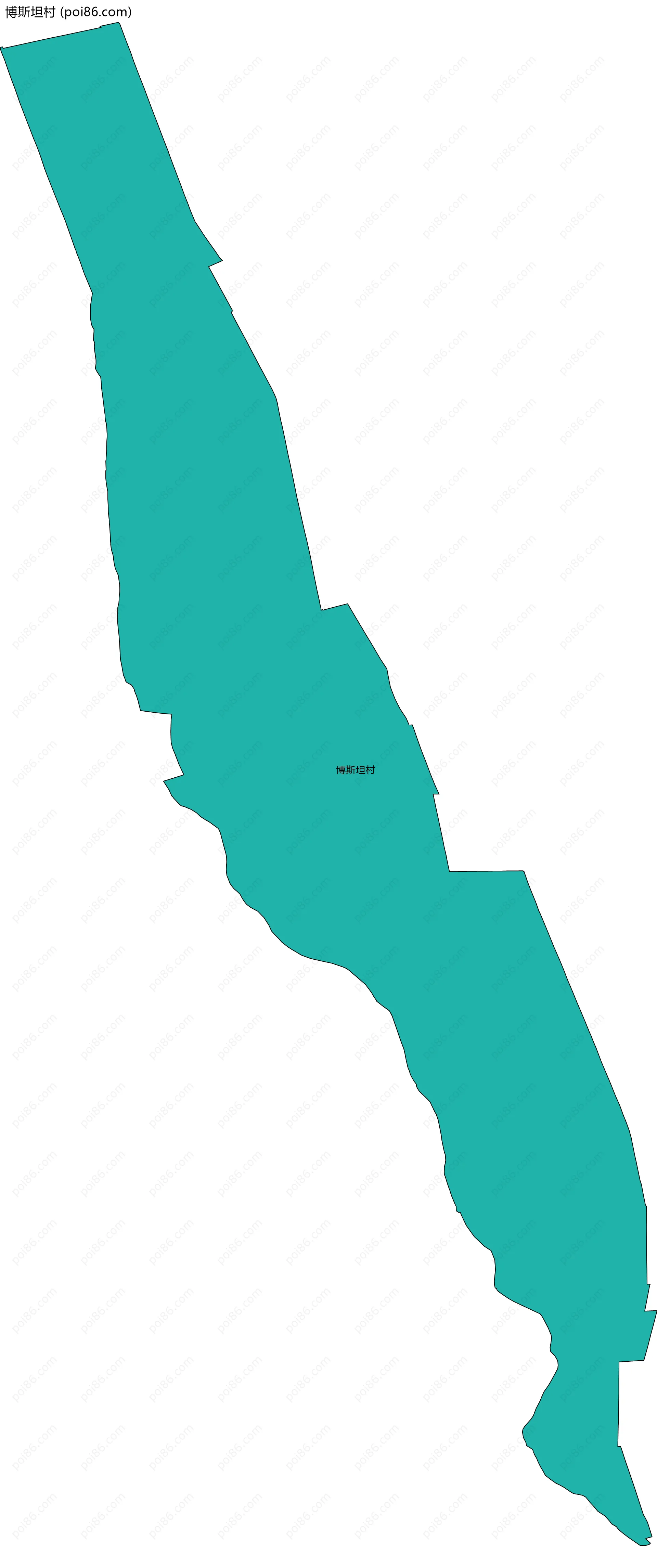 博斯坦村边界地图
