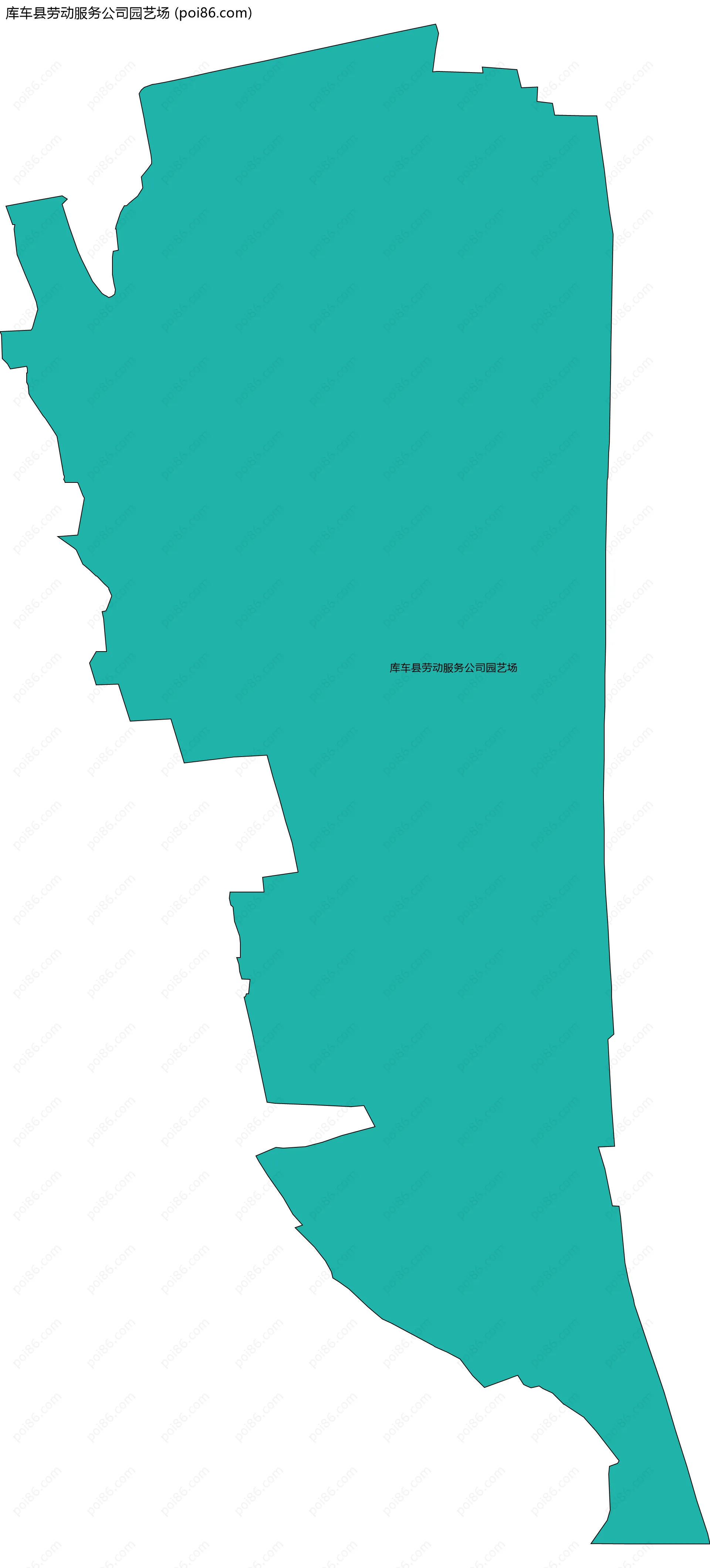 库车县劳动服务公司园艺场边界地图
