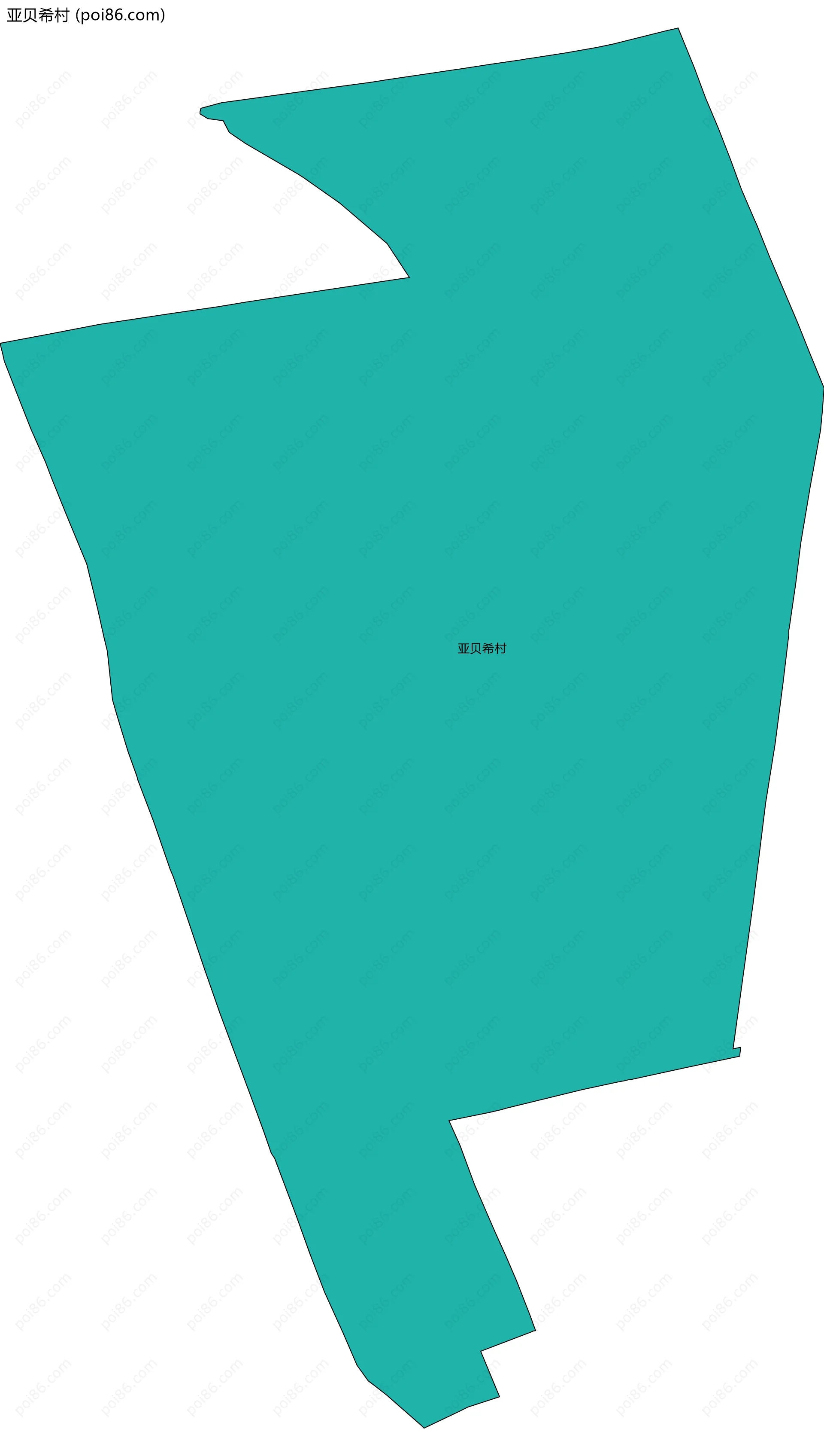 亚贝希村边界地图