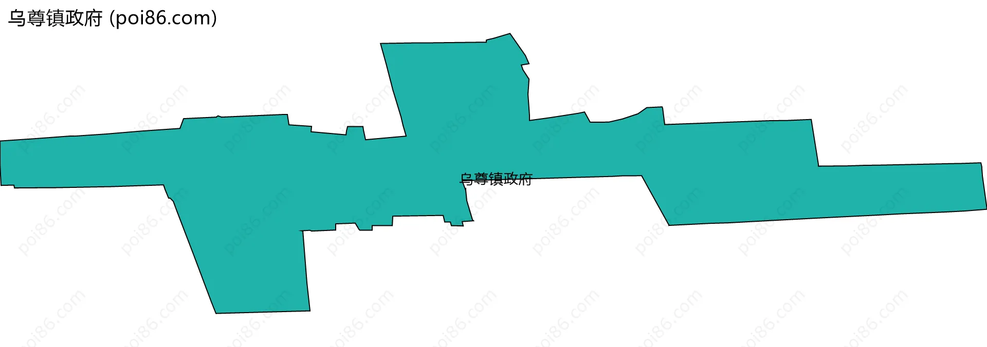 乌尊镇政府边界地图