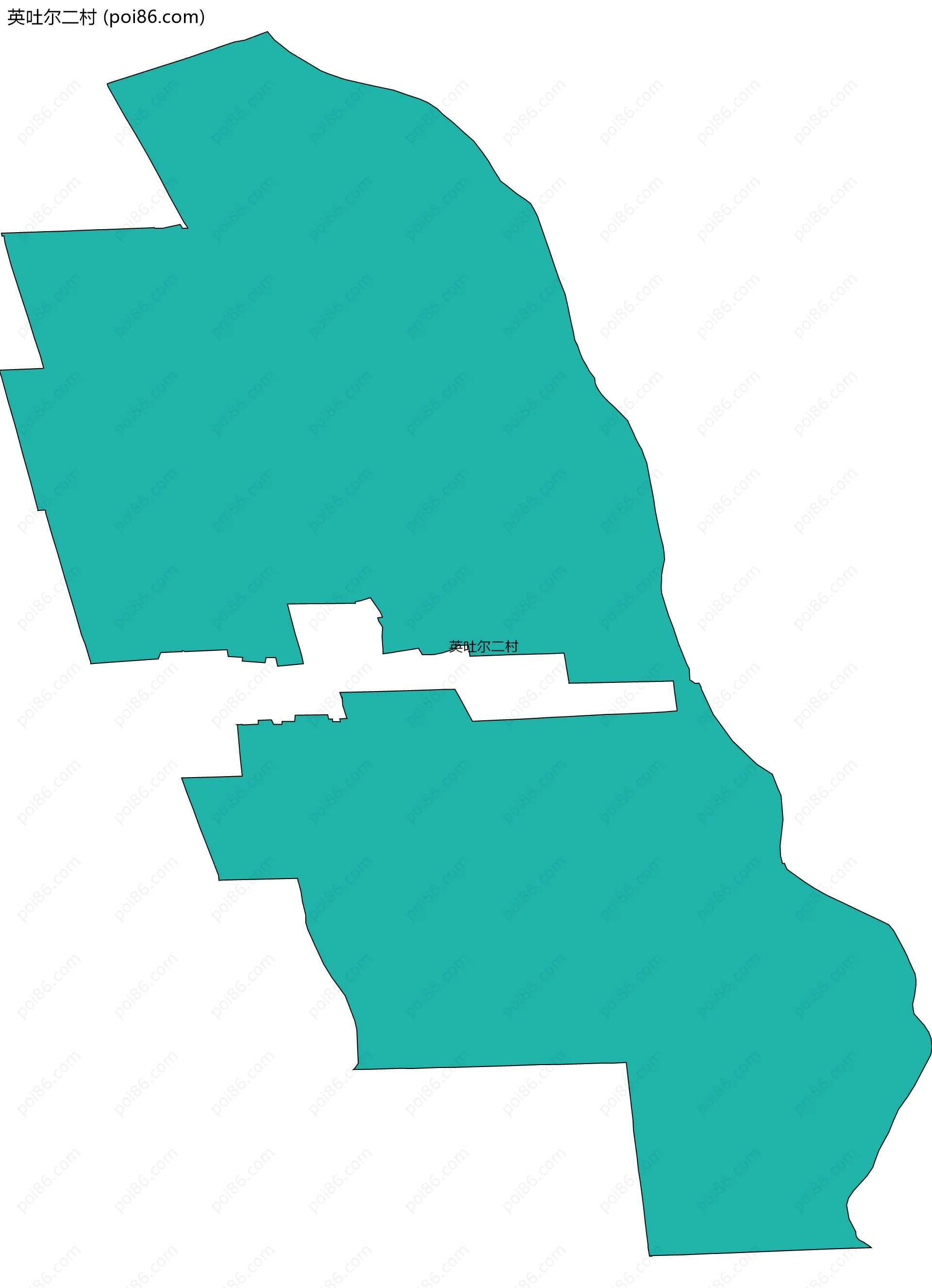 英吐尔二村边界地图