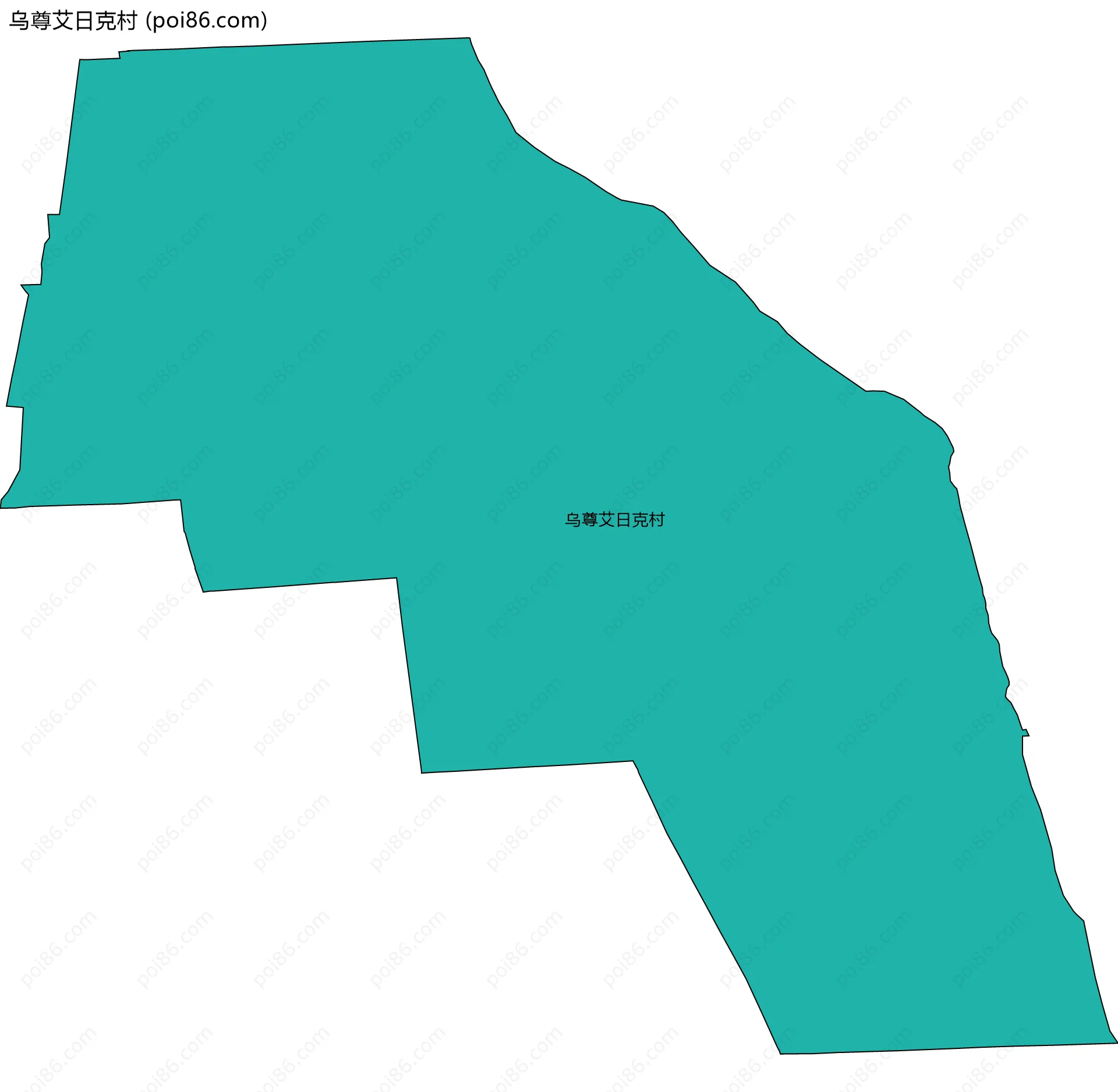 乌尊艾日克村边界地图