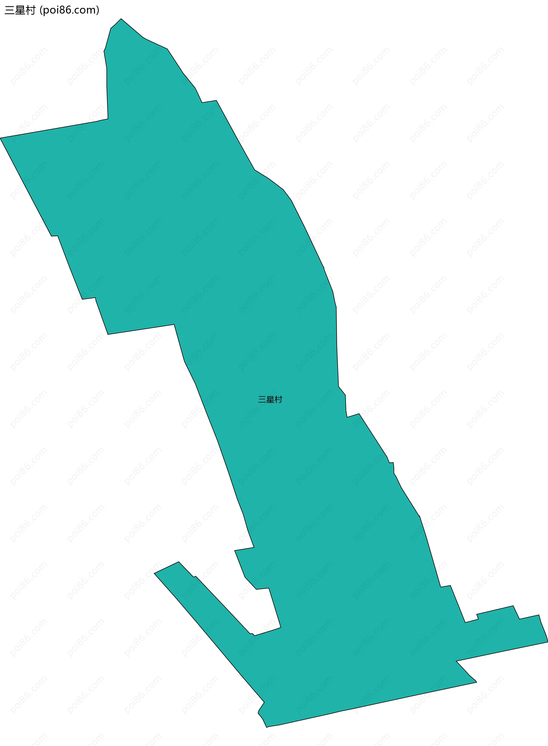 三星村边界地图