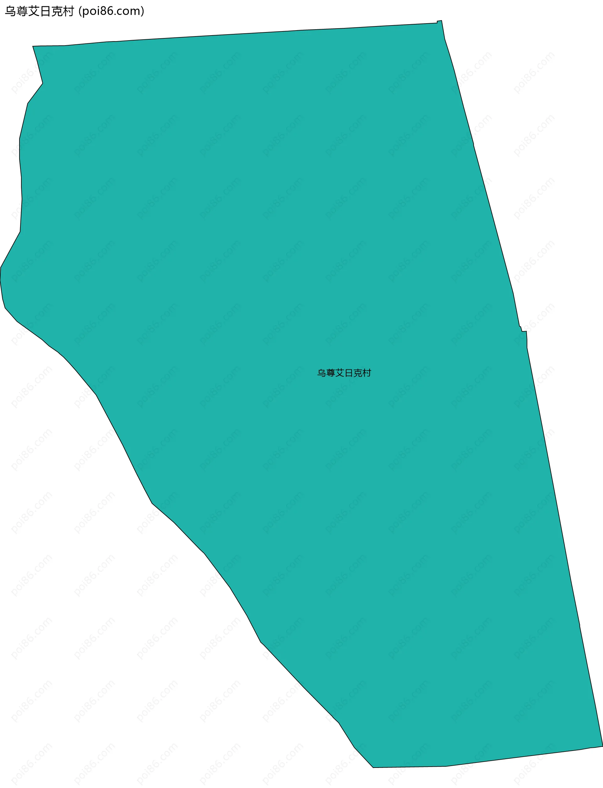 乌尊艾日克村边界地图