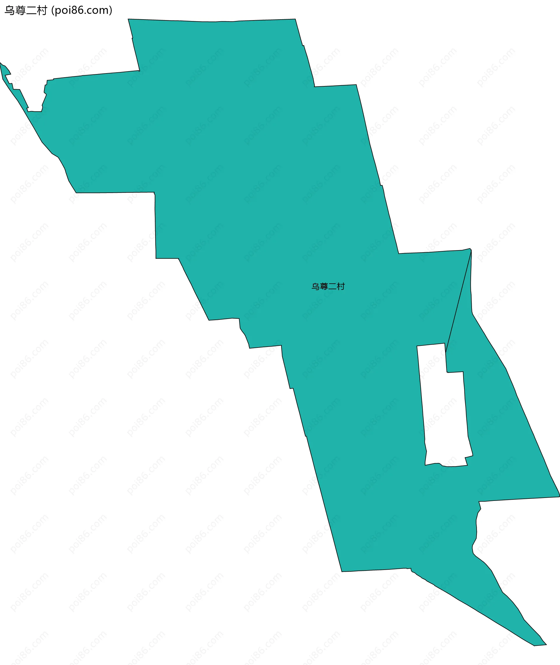 乌尊二村边界地图