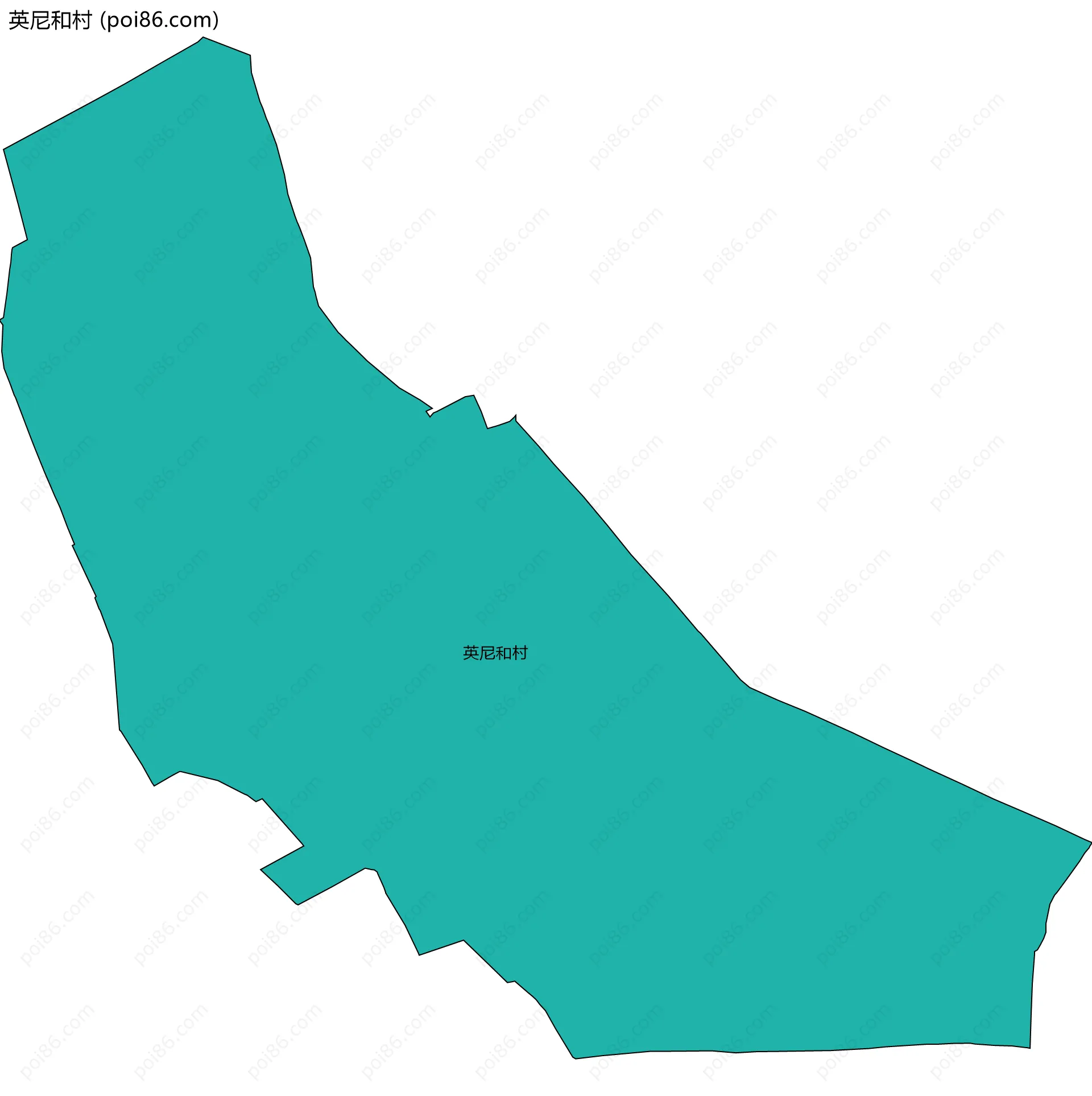 英尼和村边界地图