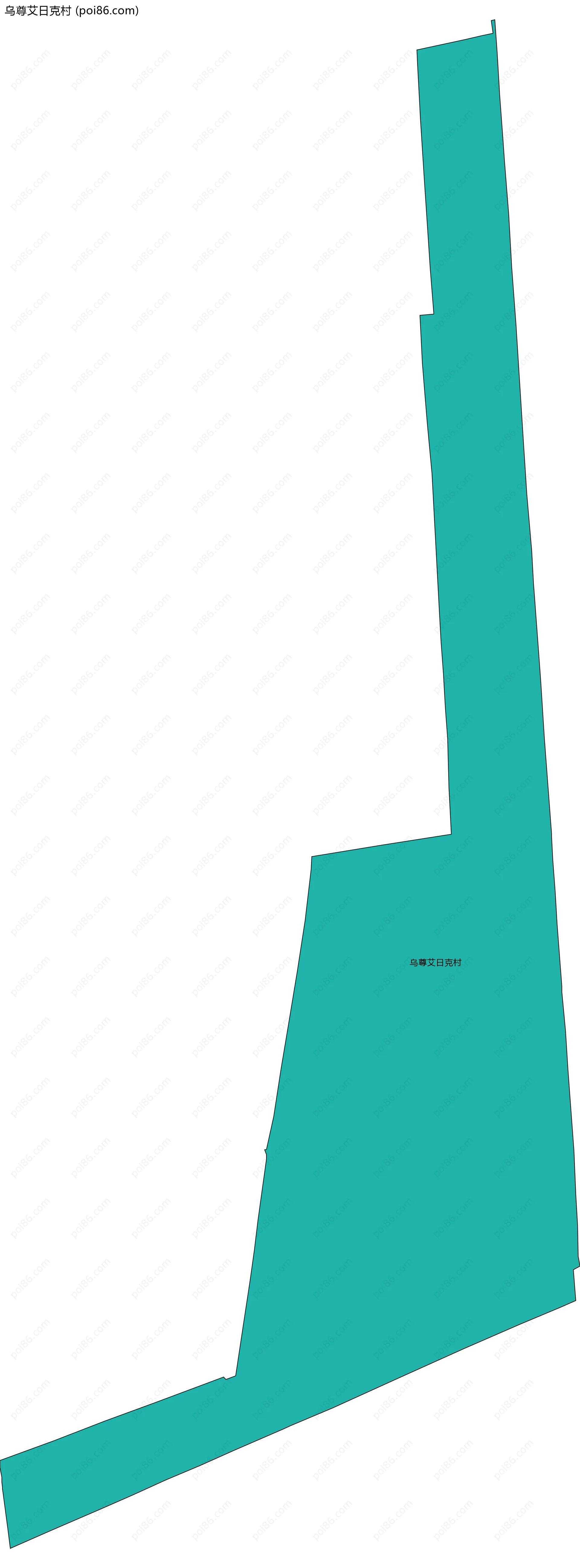 乌尊艾日克村边界地图