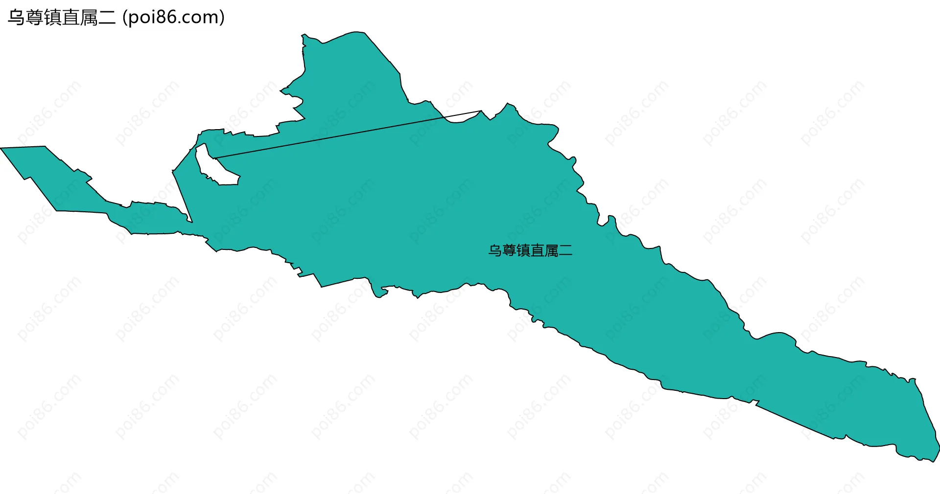 乌尊镇直属二边界地图