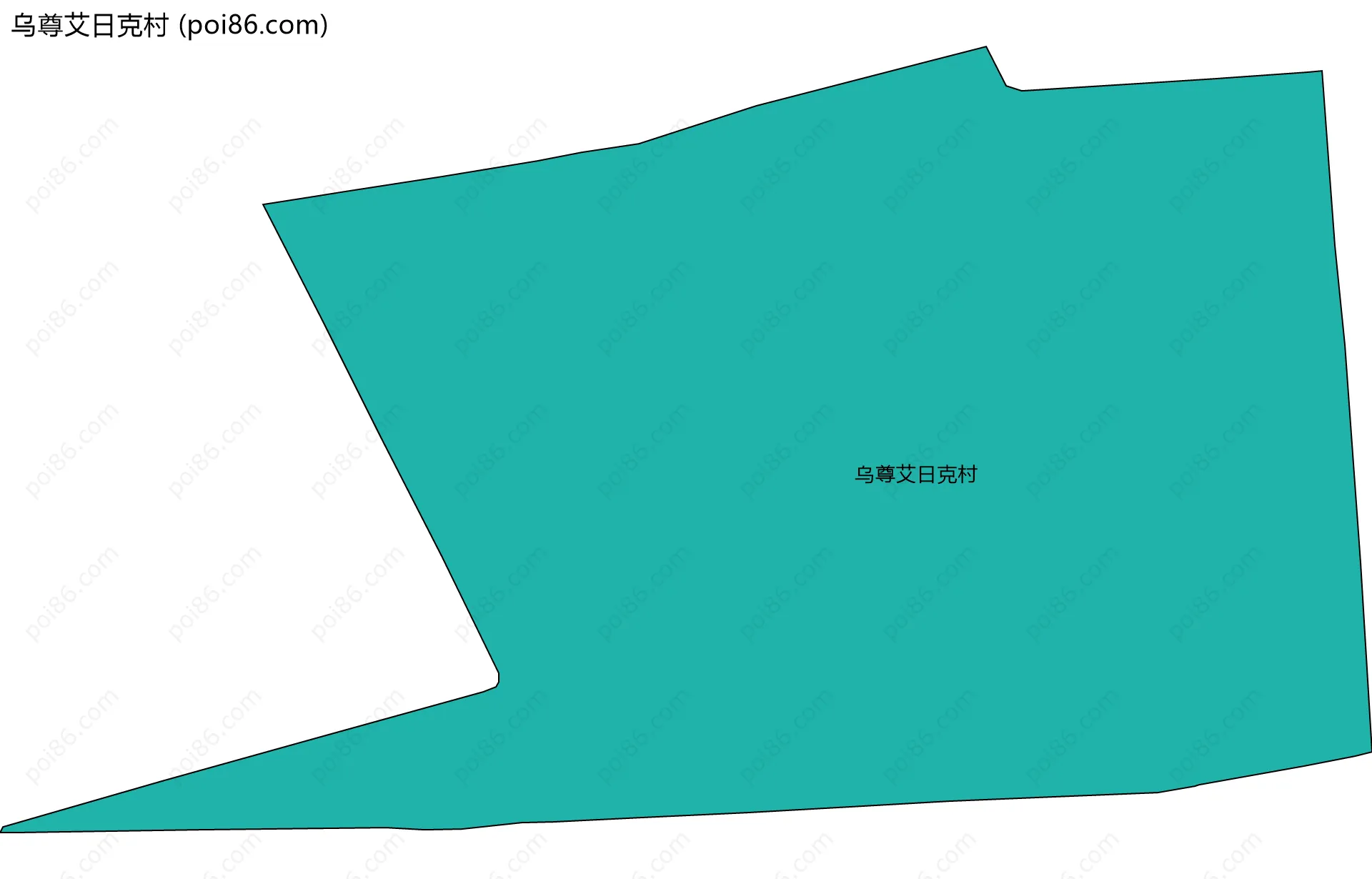 乌尊艾日克村边界地图