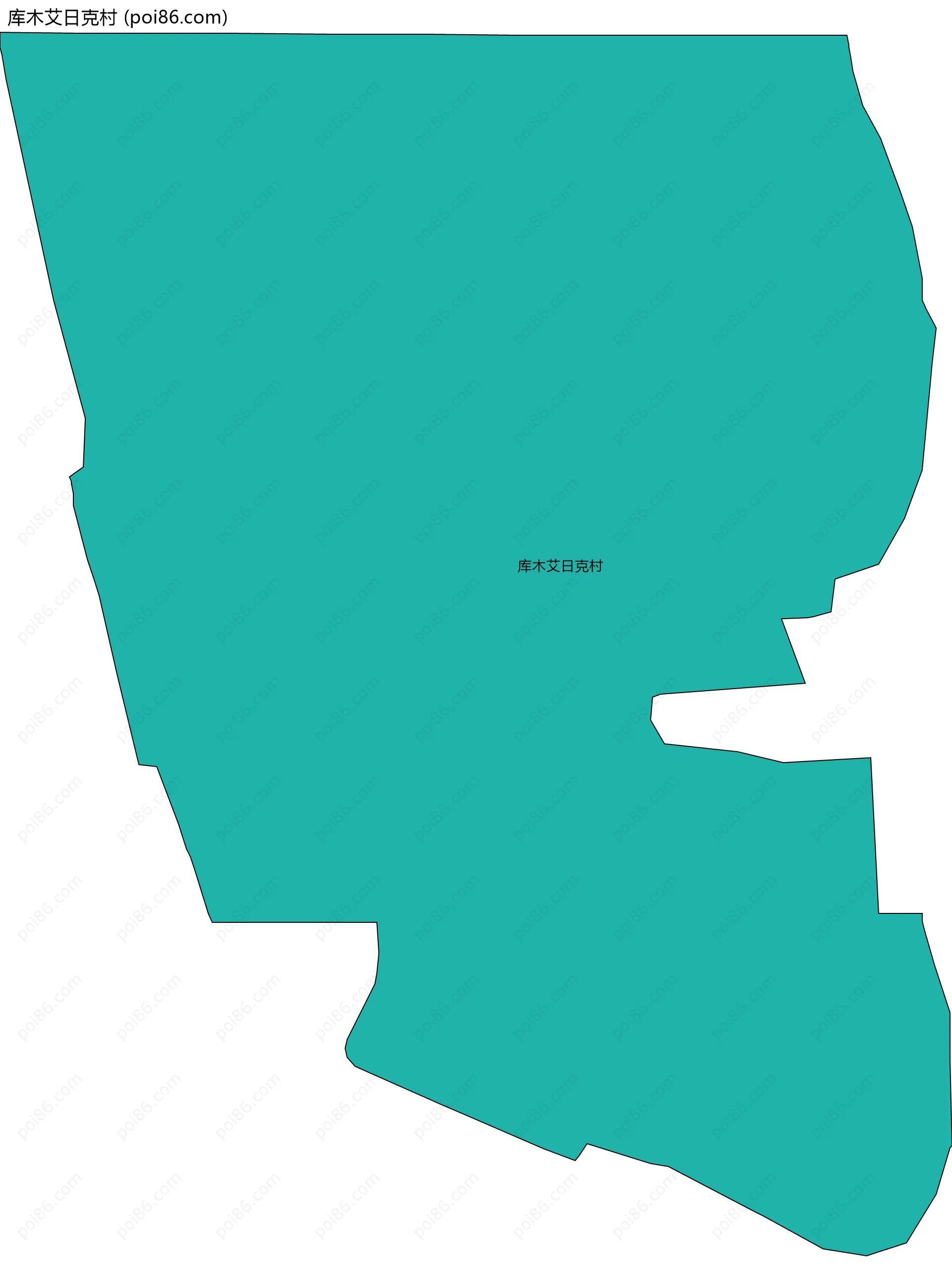 库木艾日克村边界地图